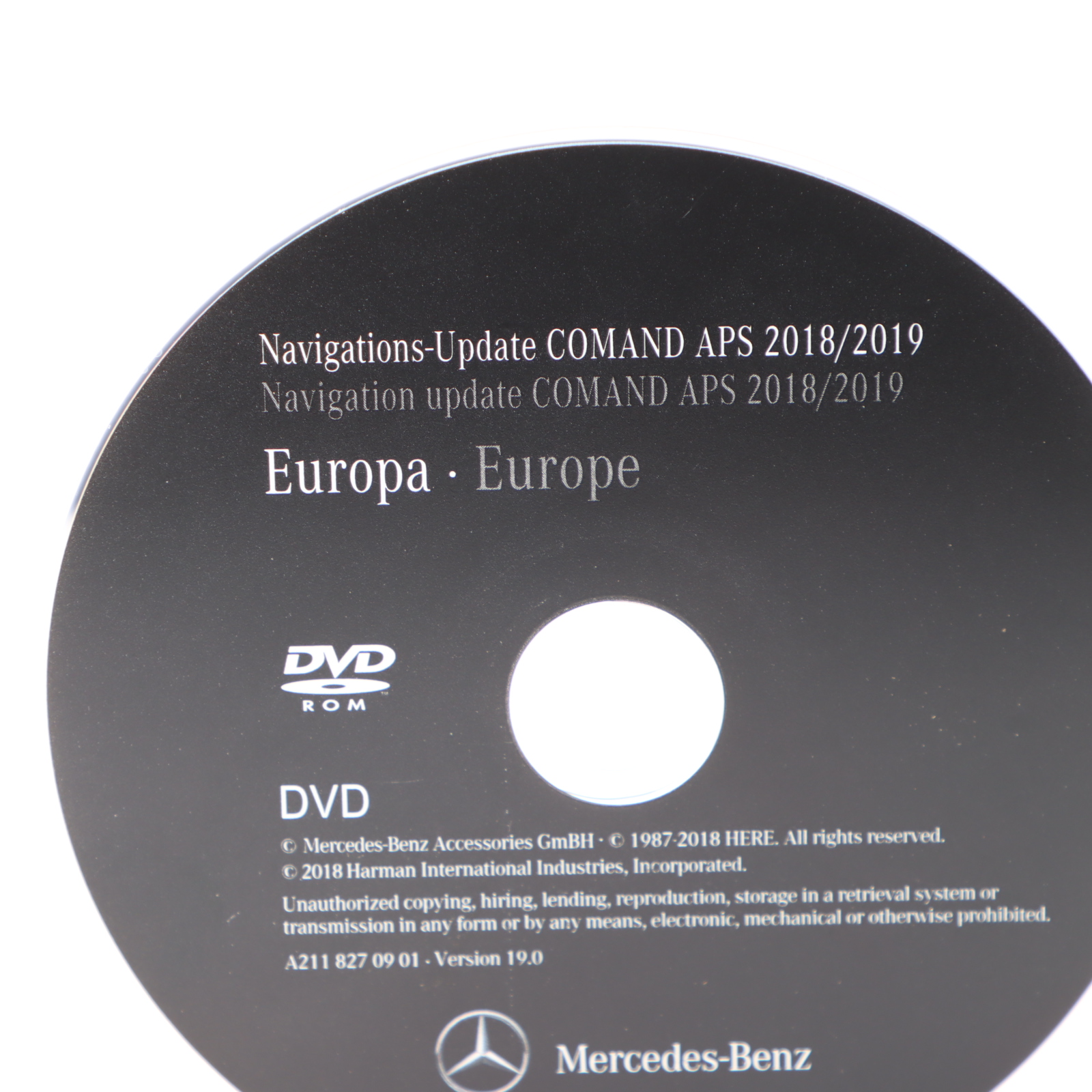 Mercedes C219 Comand Navigation APS 2018/2019 Europe Update Disc A2118270901