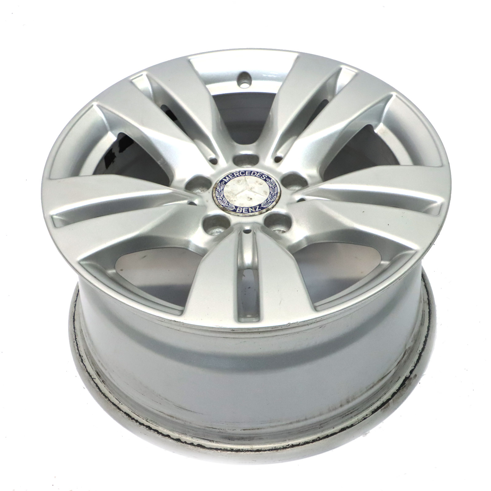 Mercedes W212 Silver Alloy Wheel Rim 5-Double Spoke 16" ET:46 8J A2124010202