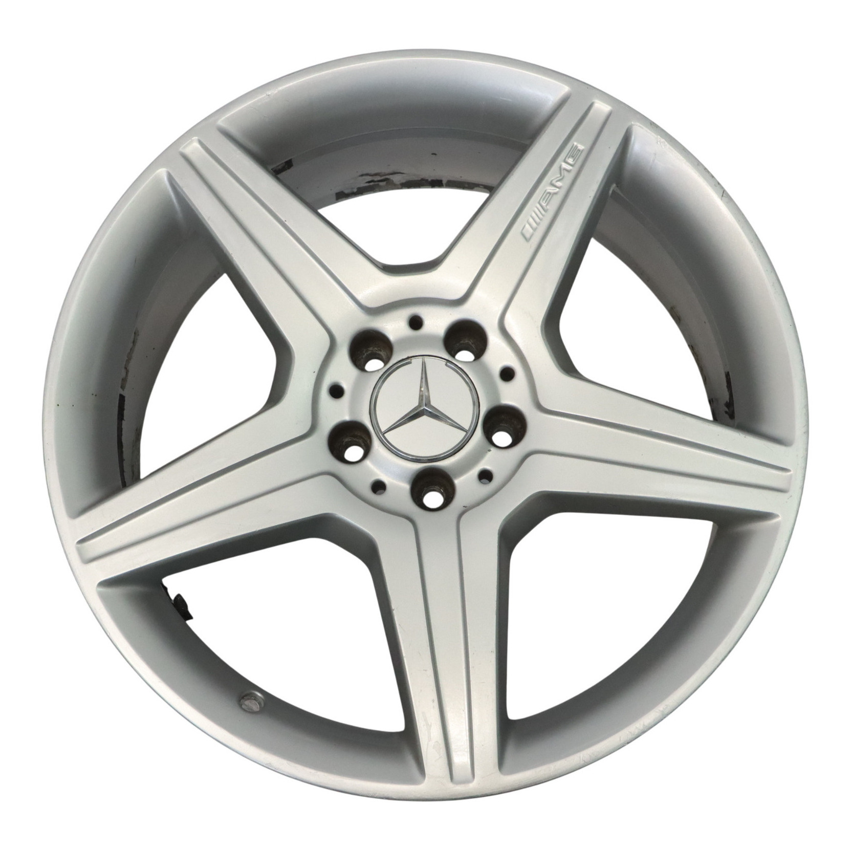 Mercedes W221 AMG Front Silver Alloy Wheel Rim 19" 8.5J ET43 5-Spoke A2214016002