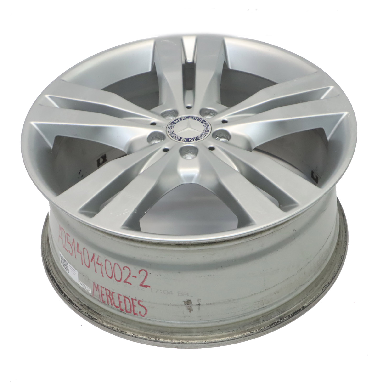 Mercedes W251 Silver Wheel Alloy Rim 20" 5 Double Spoke ET:60 8,5J A2514014002