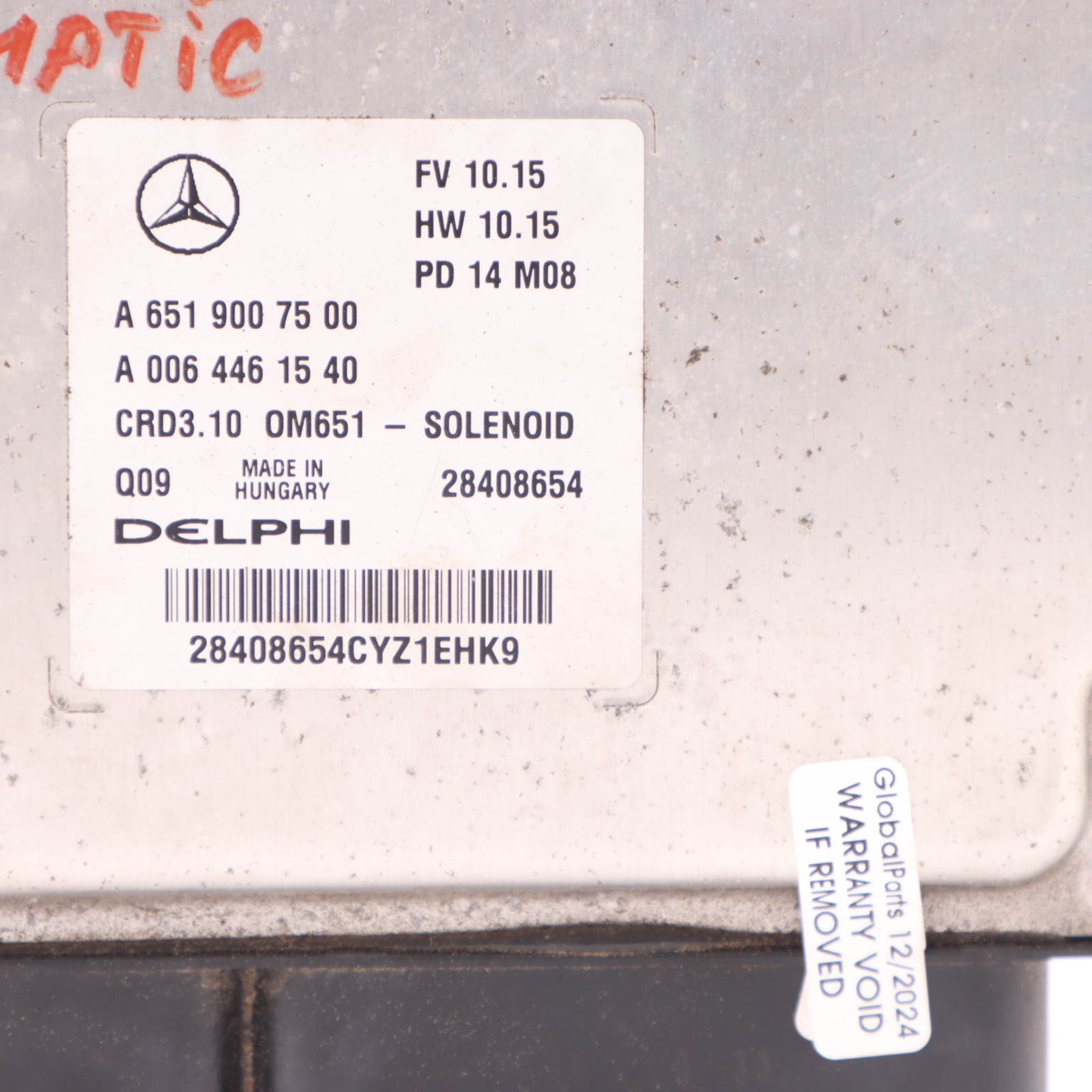 Mercedes SLK R172 250CDI OM651.980 Engine Control Unit ECU A6519007500 Automatic