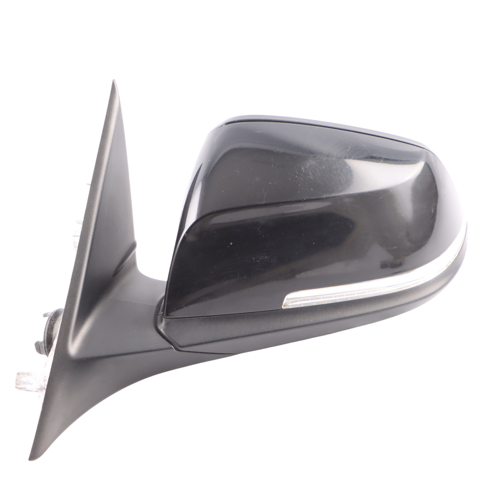 BMW F30 F31 Heated Left Wing Mirror N/S Schwarz 2 Black 668