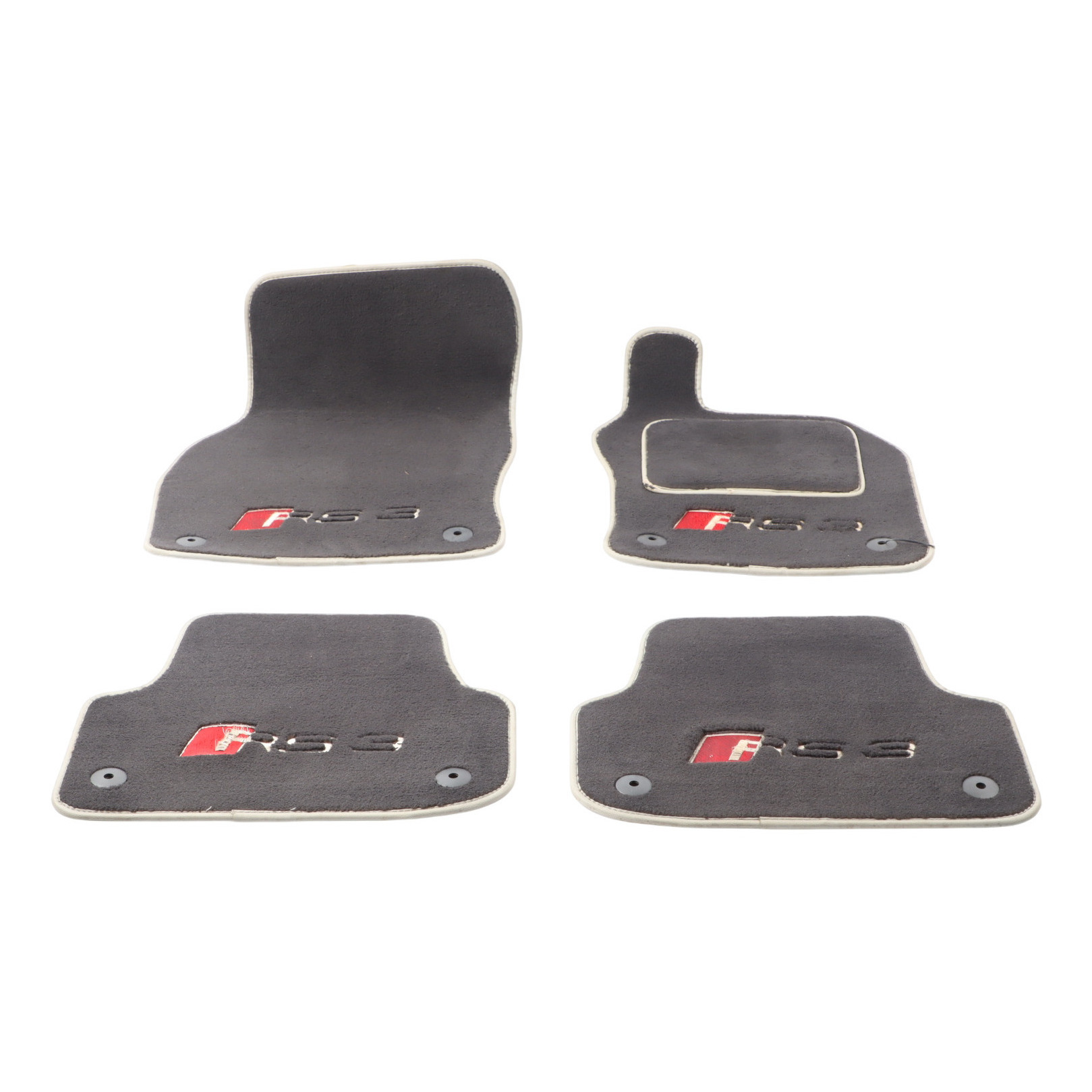 Audi RS3 8V Sportback Carpet Floor Mats Liners Set Soul Black 