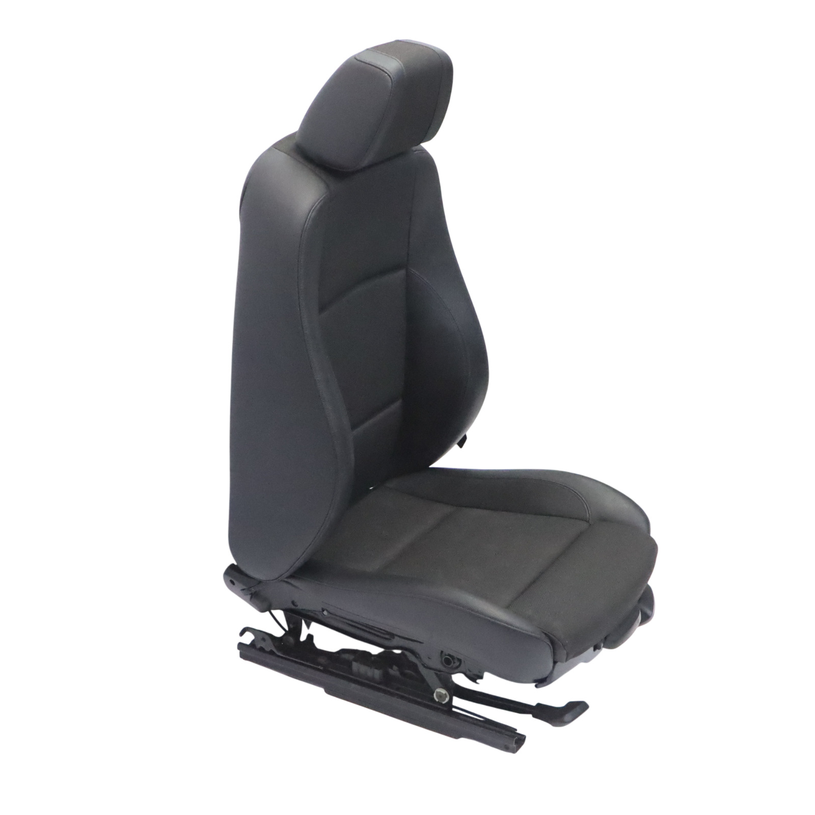 BMW E88 Convertible M Sport Front Left N/S Seat Black Cloth/Imitation Leather 