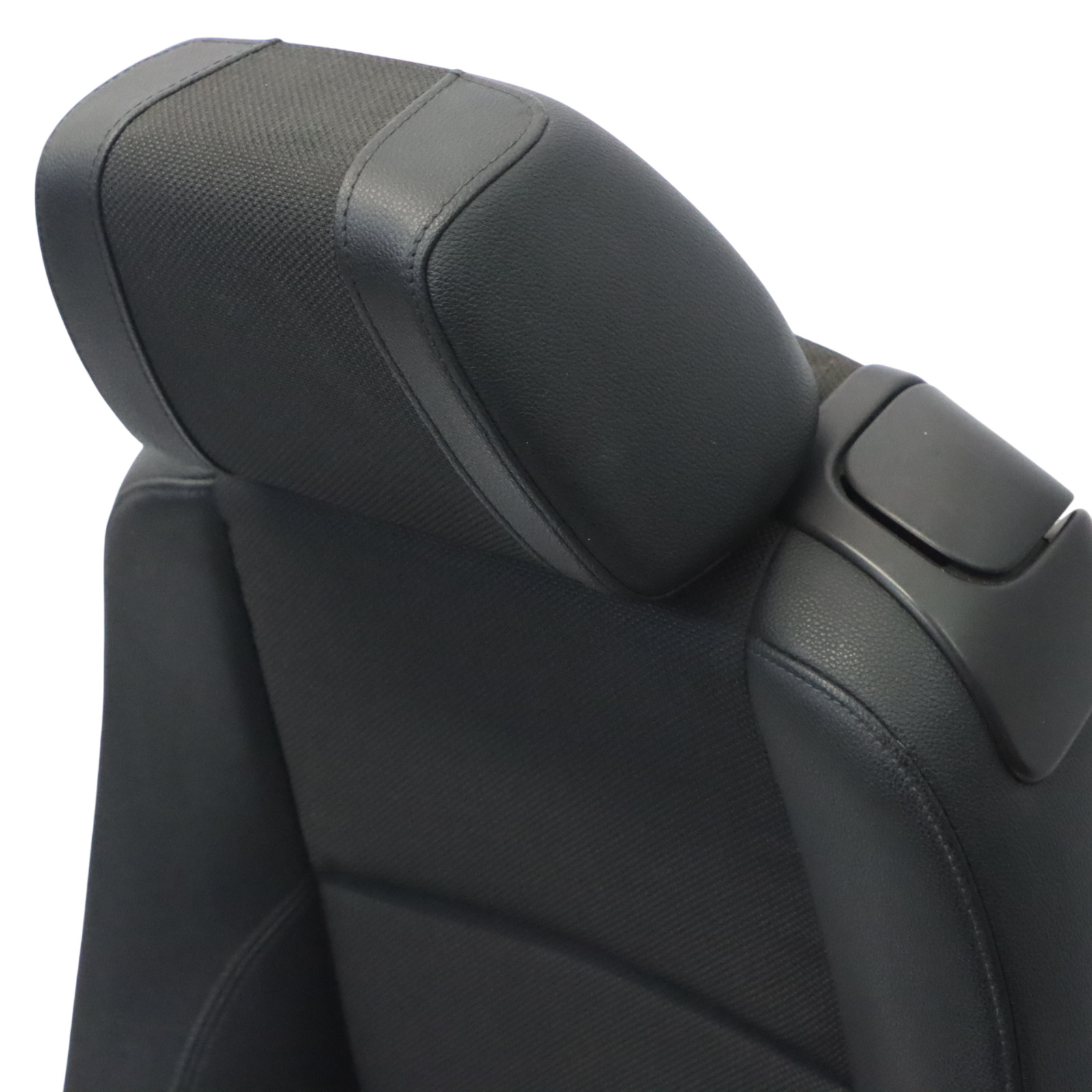 BMW E88 Convertible M Sport Front Left N/S Seat Black Cloth/Imitation Leather 