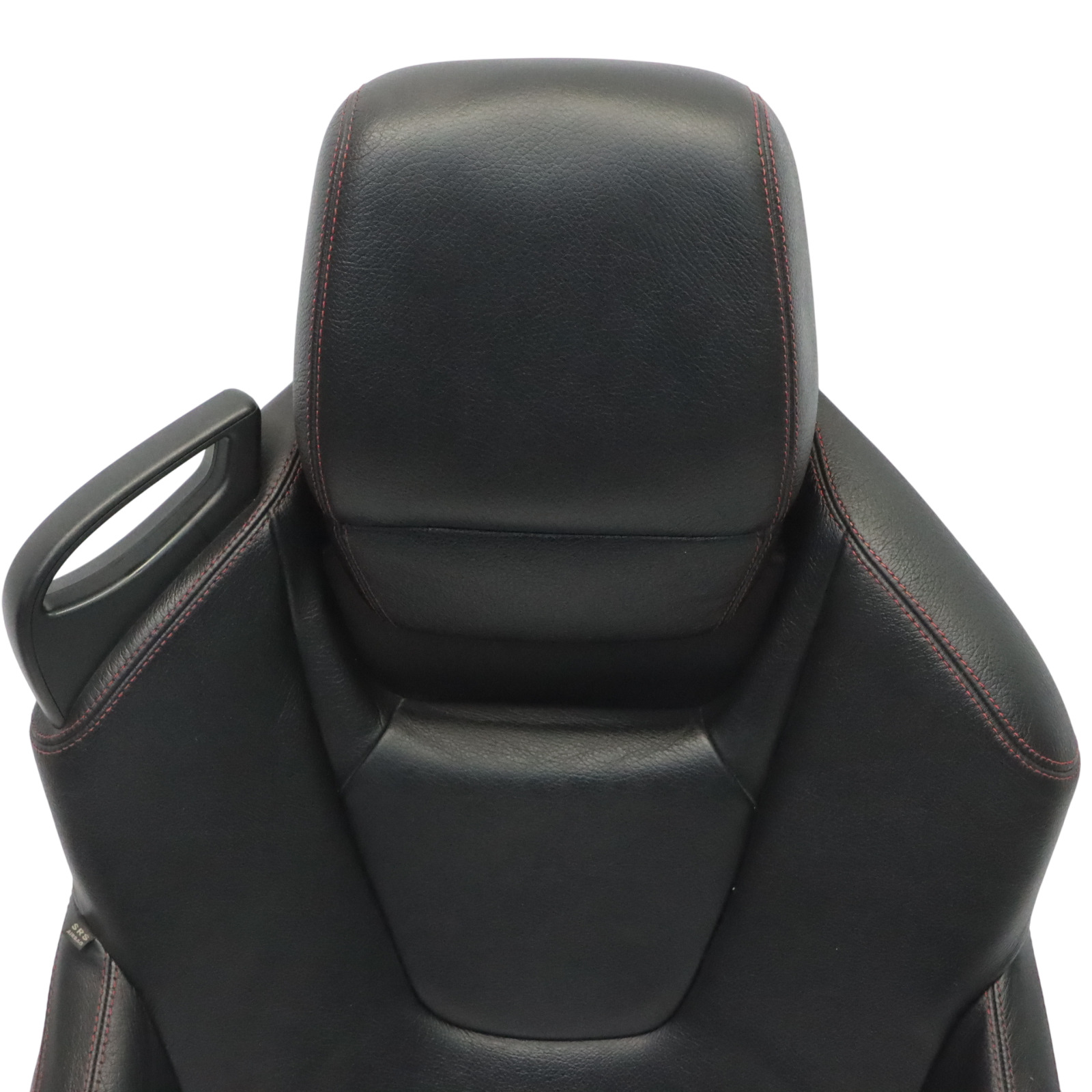 Mercedes SLK R172 Seat Backrest Front Right O/S Leather Black Red Stitching