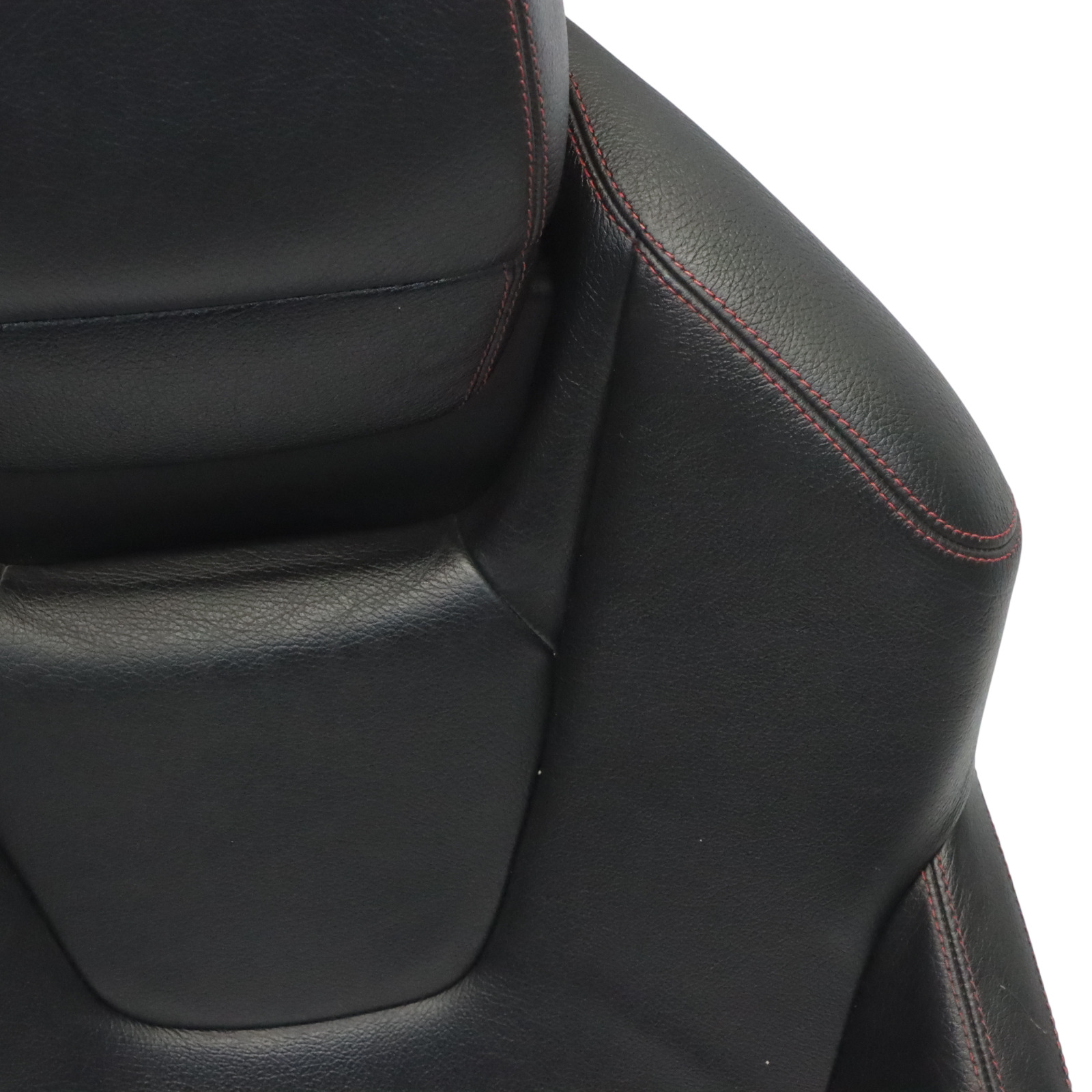 Mercedes SLK R172 Seat Backrest Front Right O/S Leather Black Red Stitching