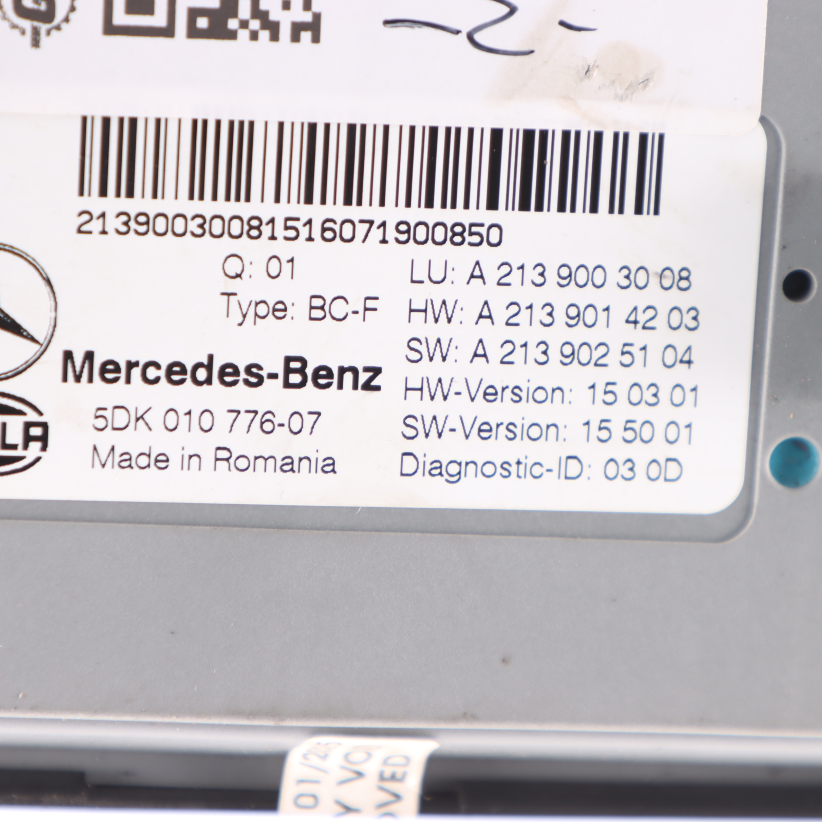 Mercedes W213 SAM Fuse Box Comfort Control Module Unit ECU A2139003008