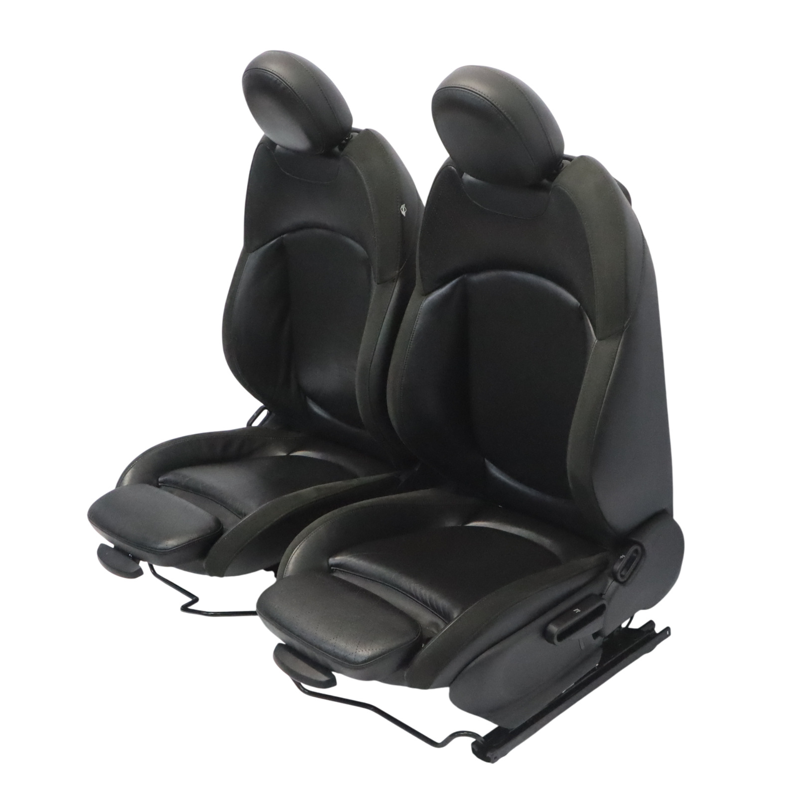 Mini F56 Heated Sport Seats Leather Cross Punch Carbon Black Set Front Rear Seat