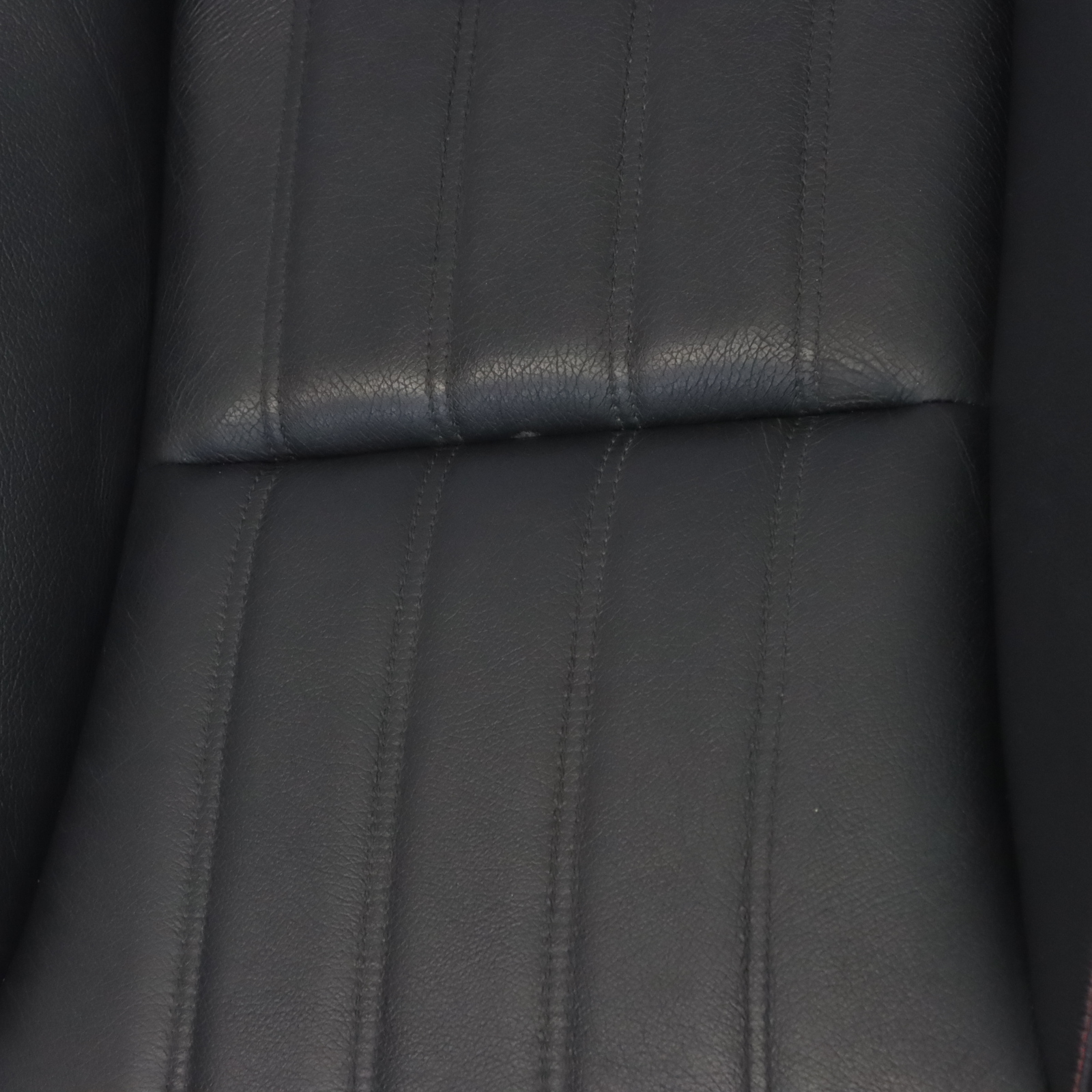 Mercedes SLK R172 Seat Cover Front Left Right N/O/S Black Leather Red Stitching