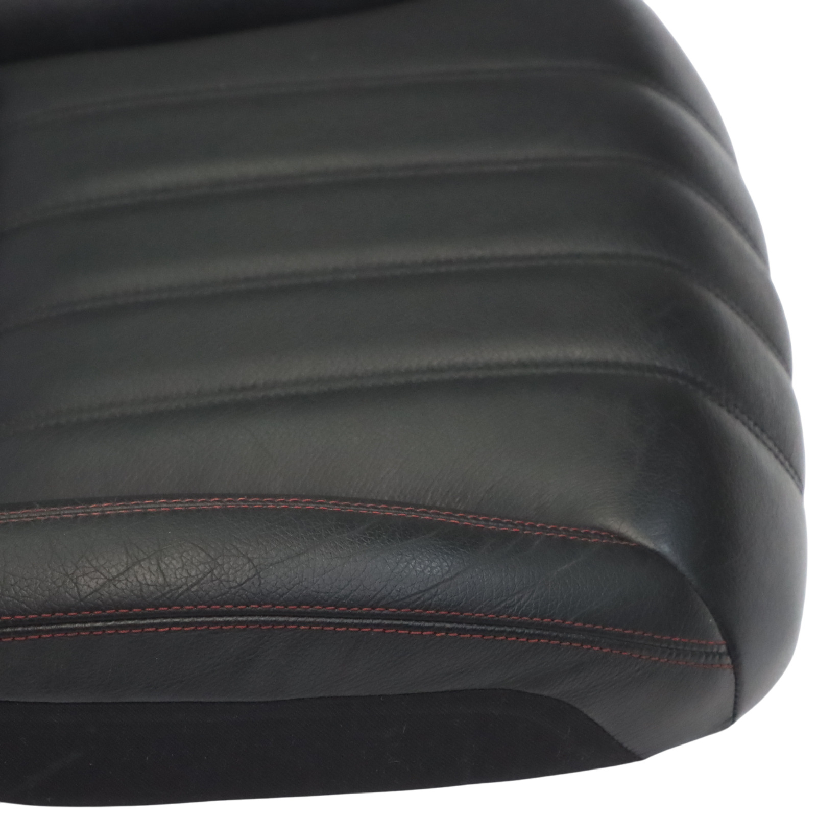 Mercedes SLK R172 Seat Cover Front Left Right N/O/S Black Leather Red Stitching