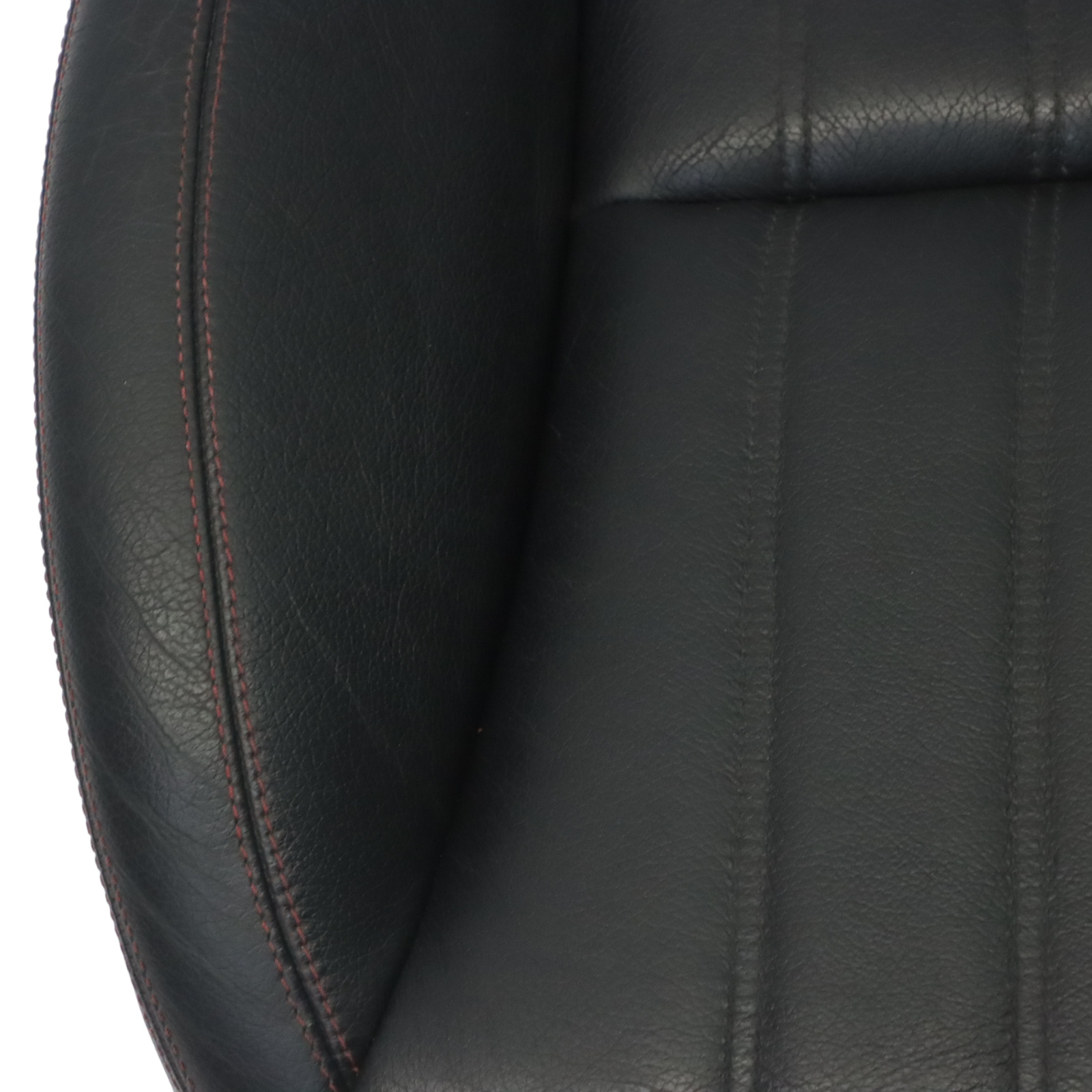 Mercedes SLK R172 Seat Cover Front Left Right N/O/S Black Leather Red Stitching