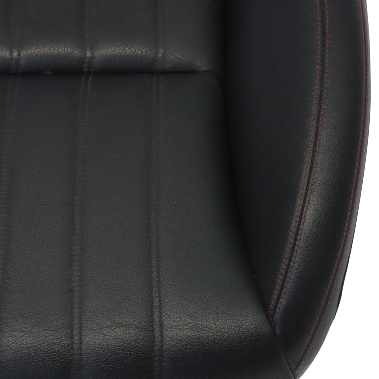 Mercedes SLK R172 Seat Cover Front Left Right N/O/S Black Leather Red Stitching