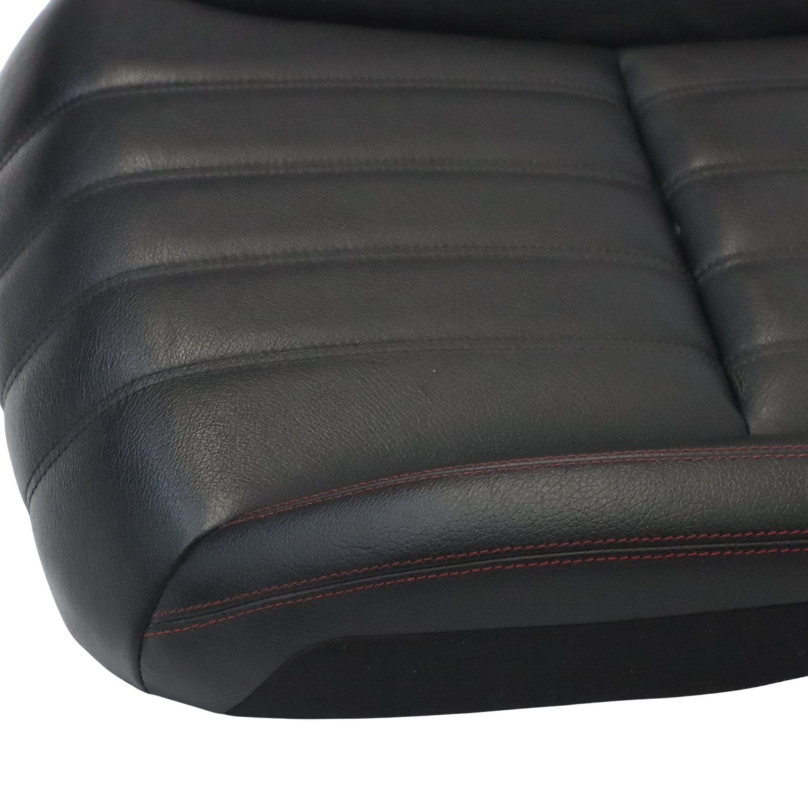 Mercedes SLK R172 Seat Cover Front Left Right N/O/S Black Leather Red Stitching