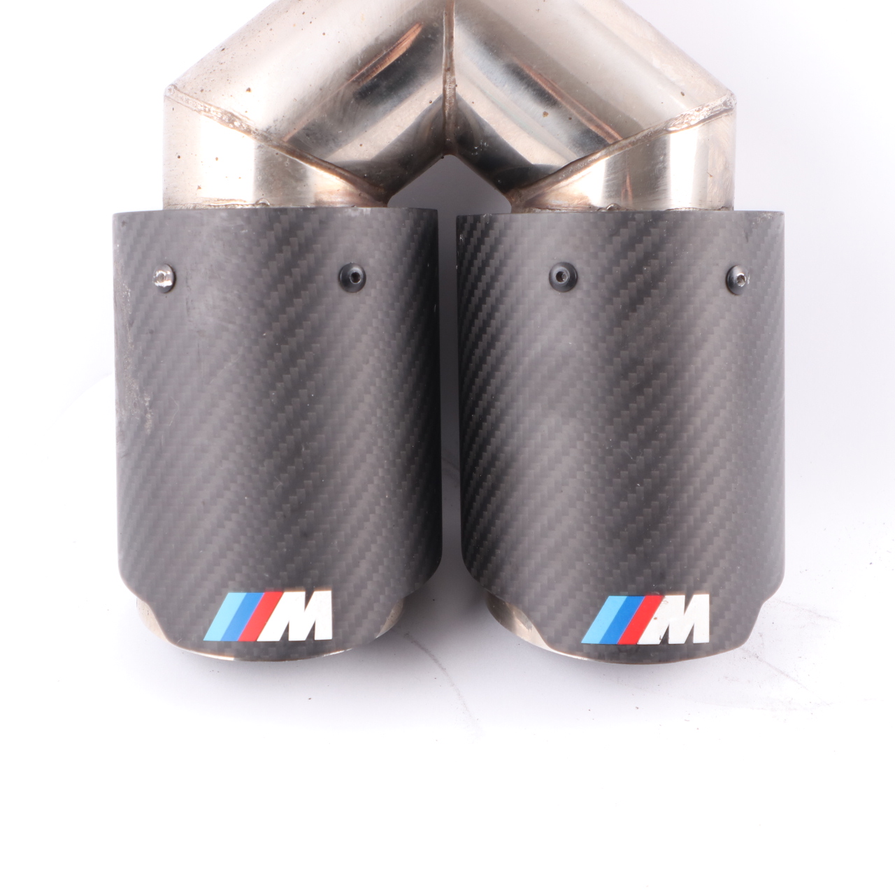 Exhaust Tips BMW E82 E88 123d N47S Diesel M Performance Muffler Pipe Carbon Look