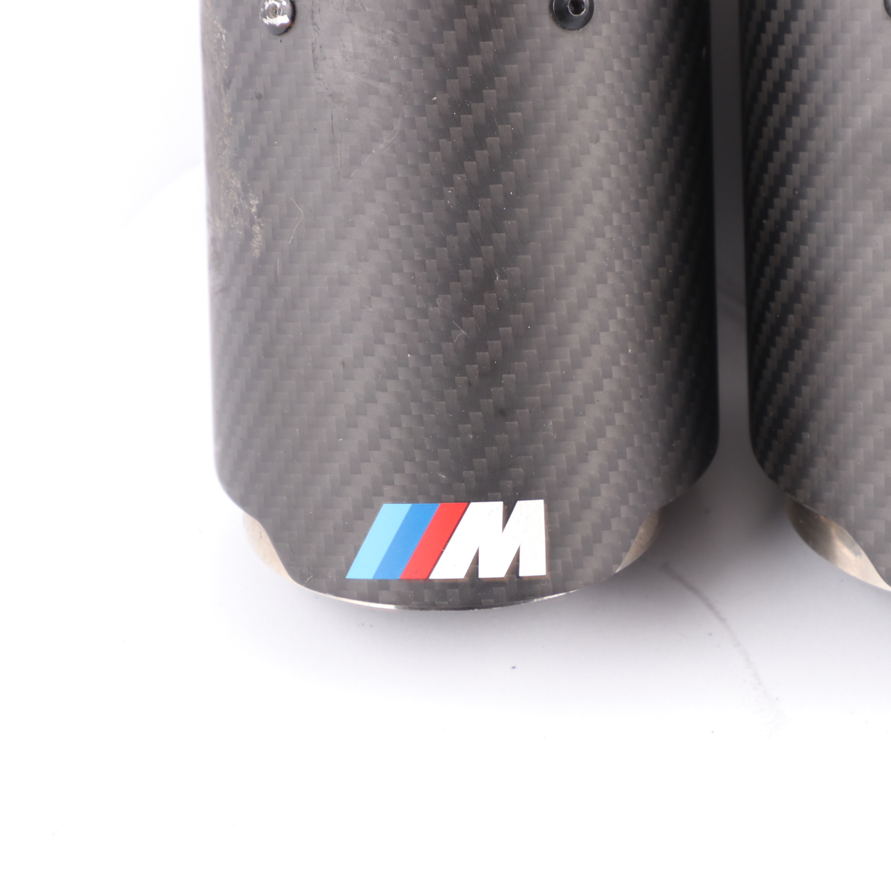 Exhaust Tips BMW E82 E88 123d N47S Diesel M Performance Muffler Pipe Carbon Look