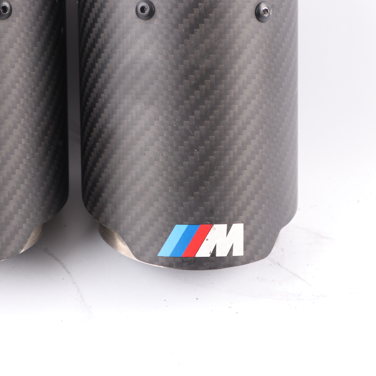 Exhaust Tips BMW E82 E88 123d N47S Diesel M Performance Muffler Pipe Carbon Look