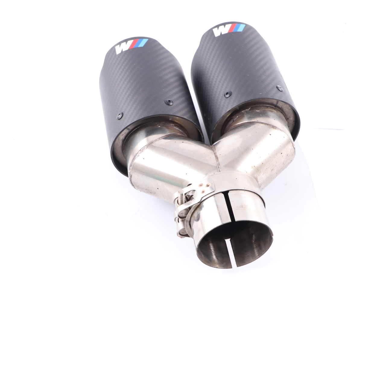 Exhaust Tips BMW E82 E88 123d N47S Diesel M Performance Muffler Pipe Carbon Look