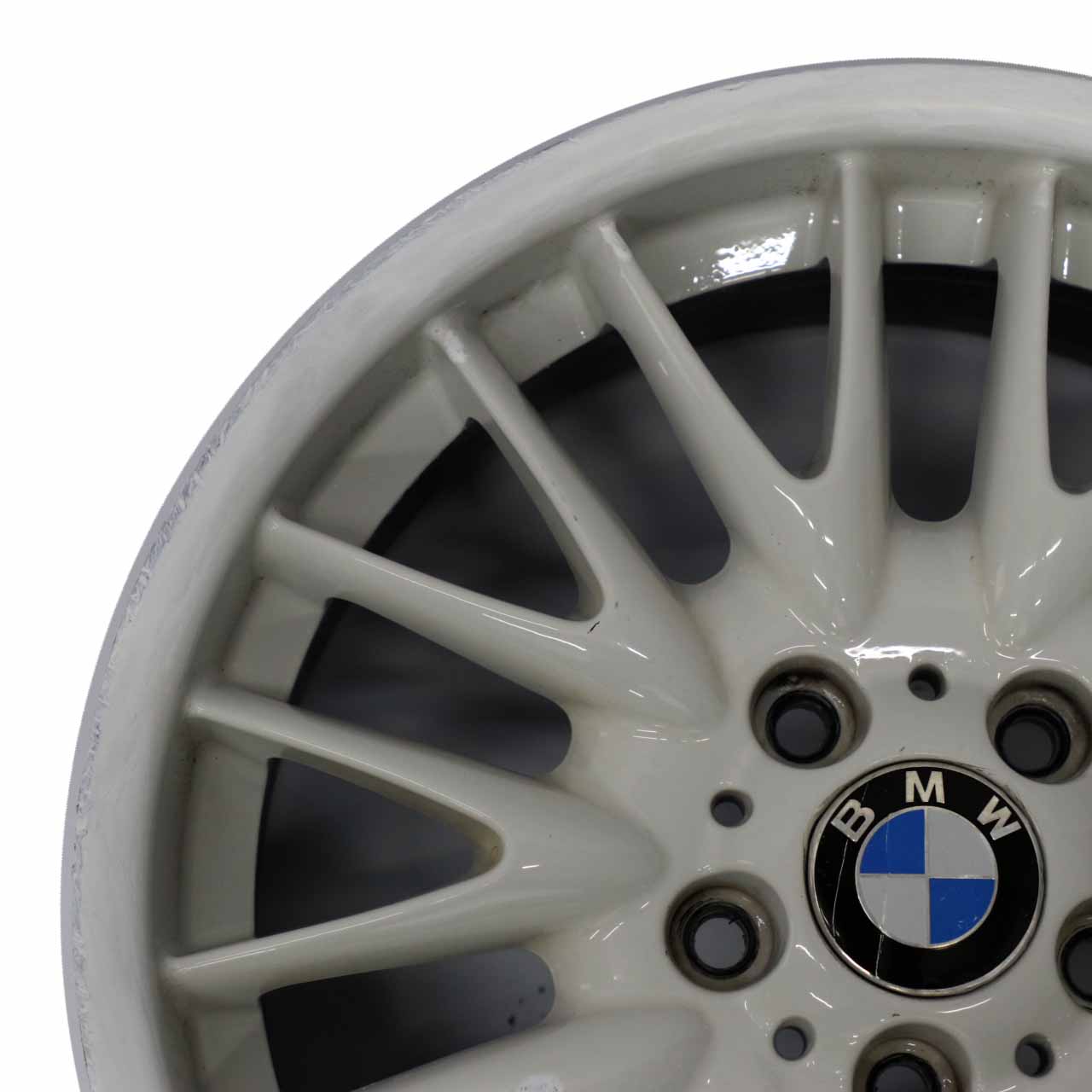 BMW E46 Front White Wheel Alloy Rim V spoke 72 18" 8J ET:47 2229145