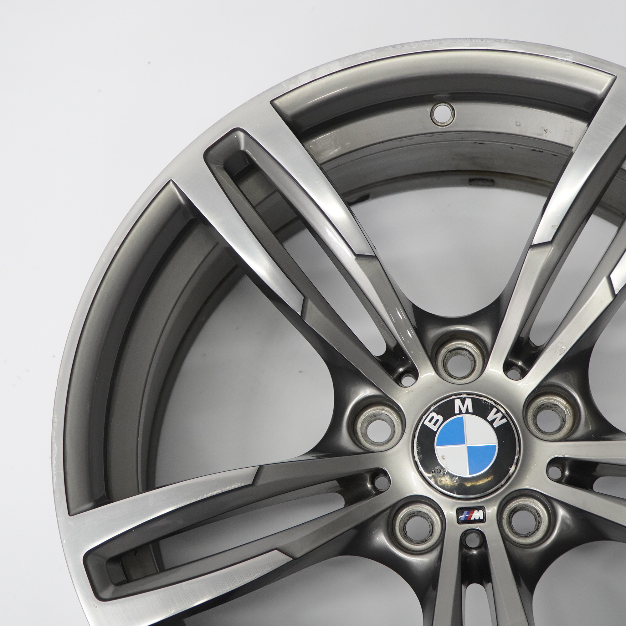 BMW F80 M3 F82 M4 Ferric Grey Front Wheel Alloy Rim 19" 9J M Double Spoke 437