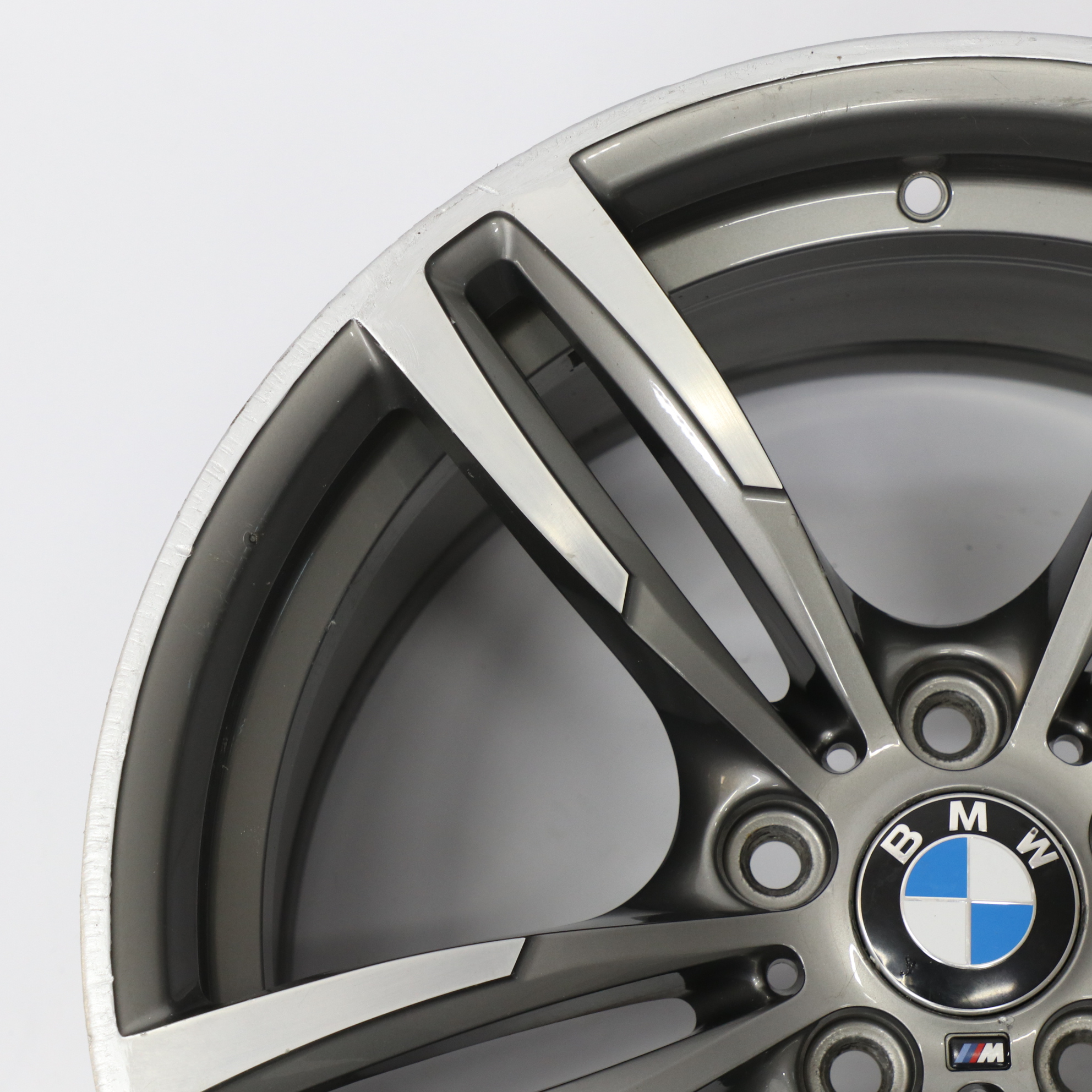 BMW F80 M3 F82 M4 Rear Ferric Grey Wheel Alloy Rim M Double Spoke 437M 19" 10J