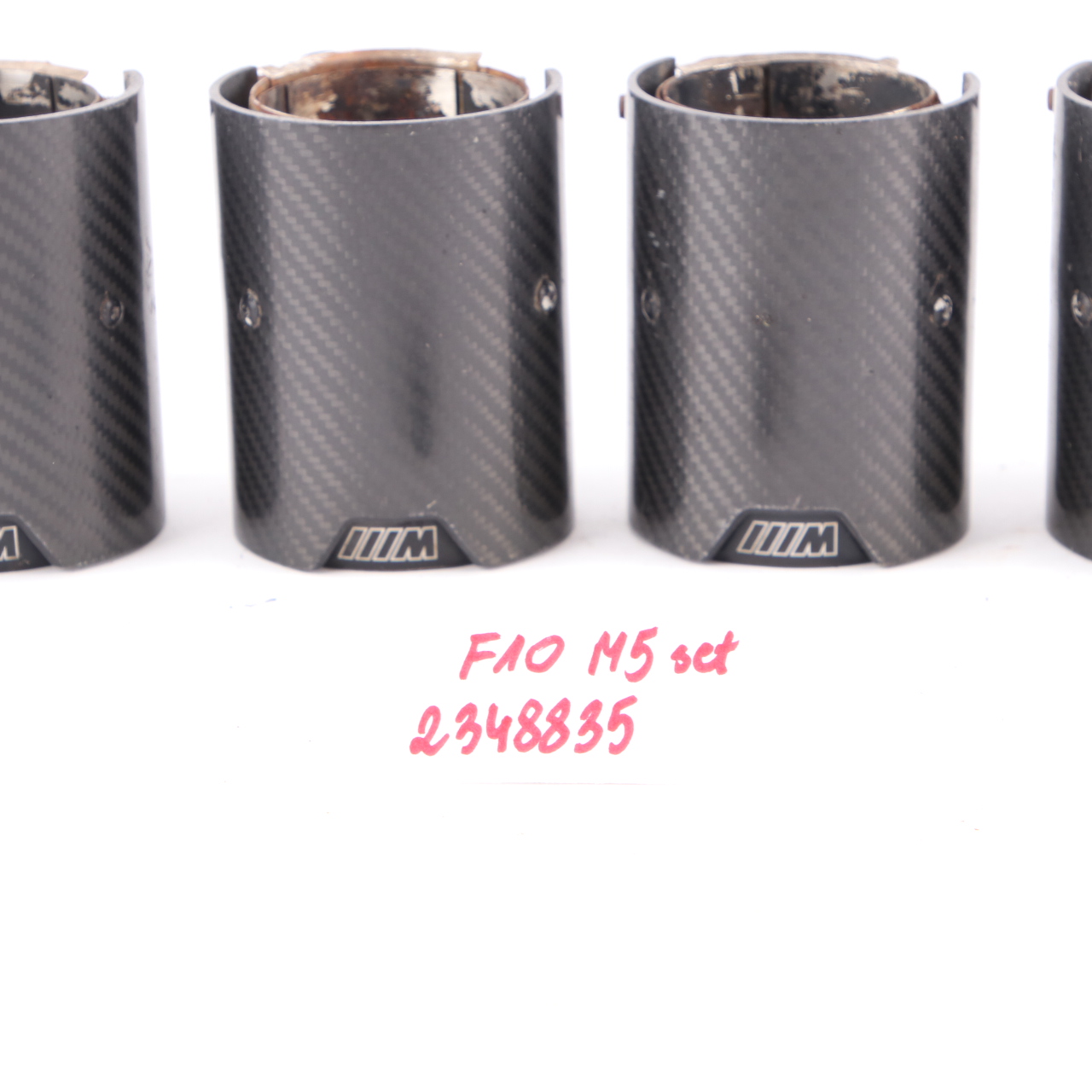 Exhaust Tips BMW F10 M5 F12 F13 M6 M Performance Muffler Pipe Black Carbon Set