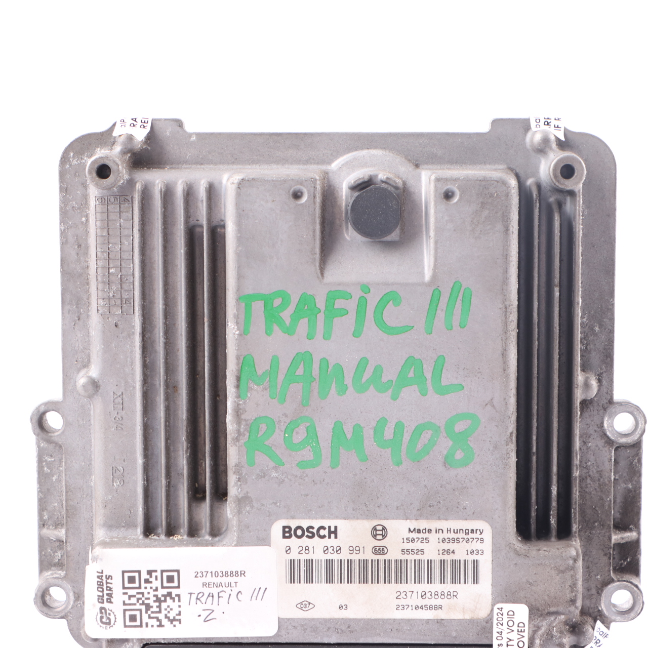 Renault Trafic 3 R9M 1.6 DCI Engine Control Unit Module ECU 237103888R Manual