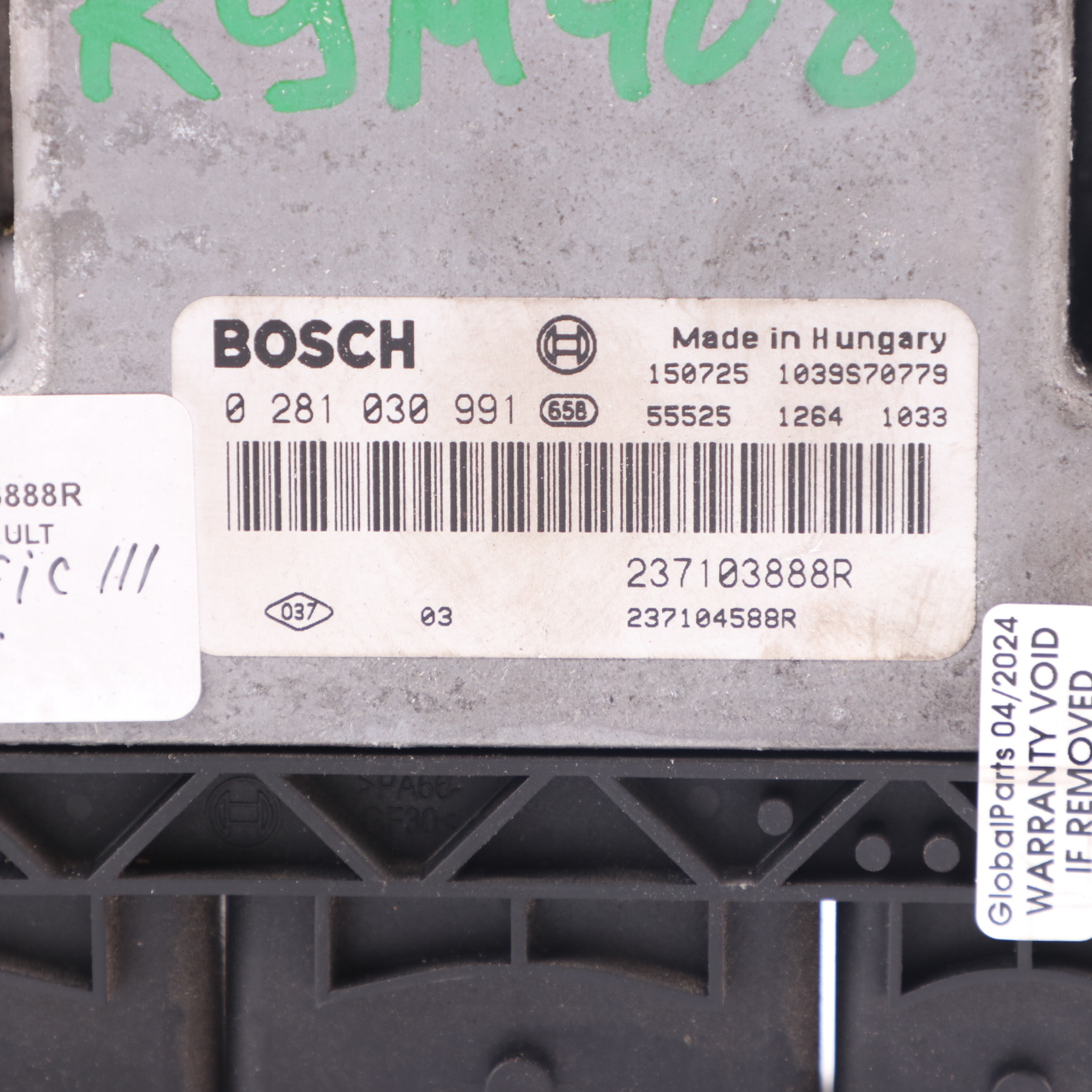 Renault Trafic 3 R9M 1.6 DCI Engine Control Unit Module ECU 237103888R Manual