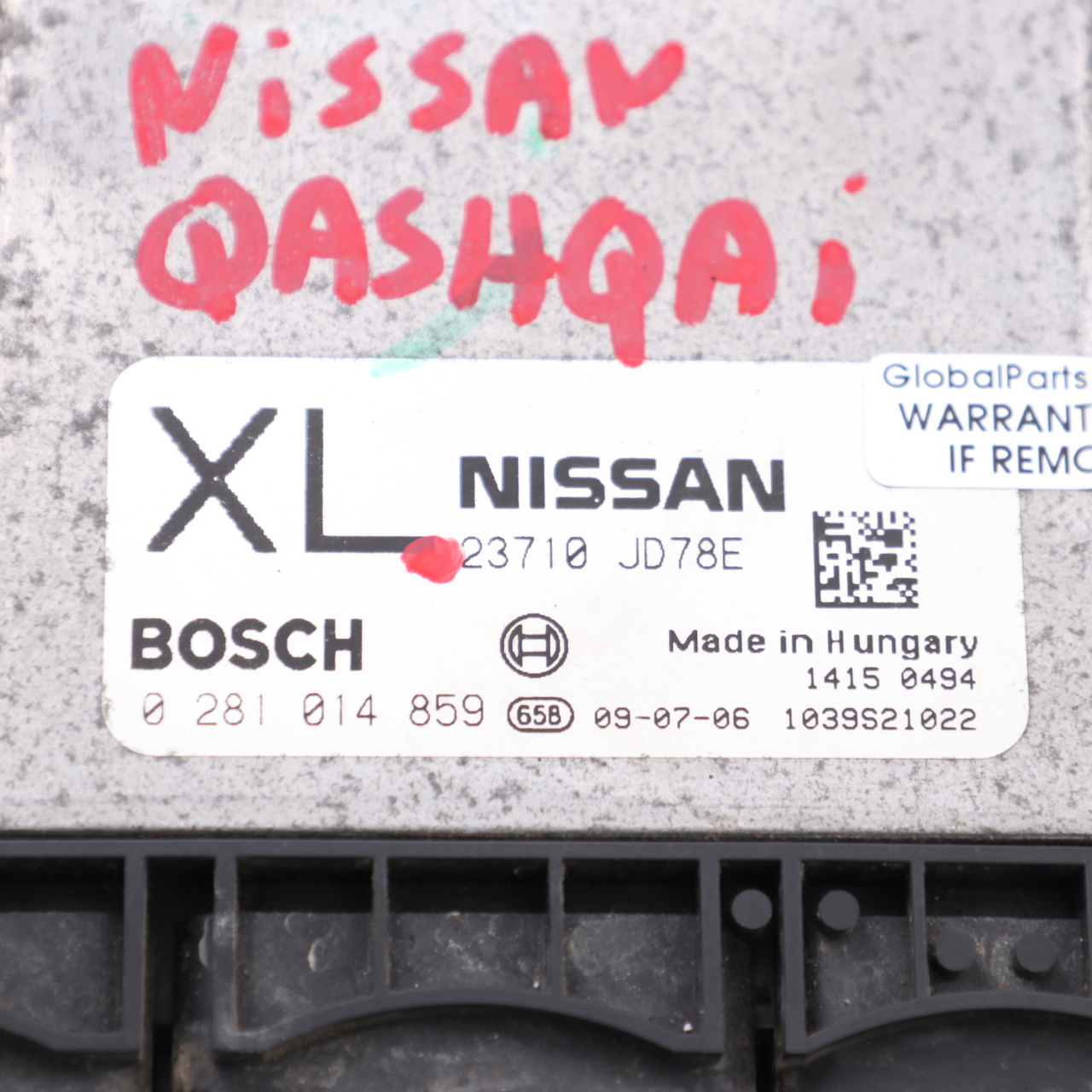 Nissan Quashqai M9R Diesel Engine Control ECU Manual Gearbox 23710 JD78E