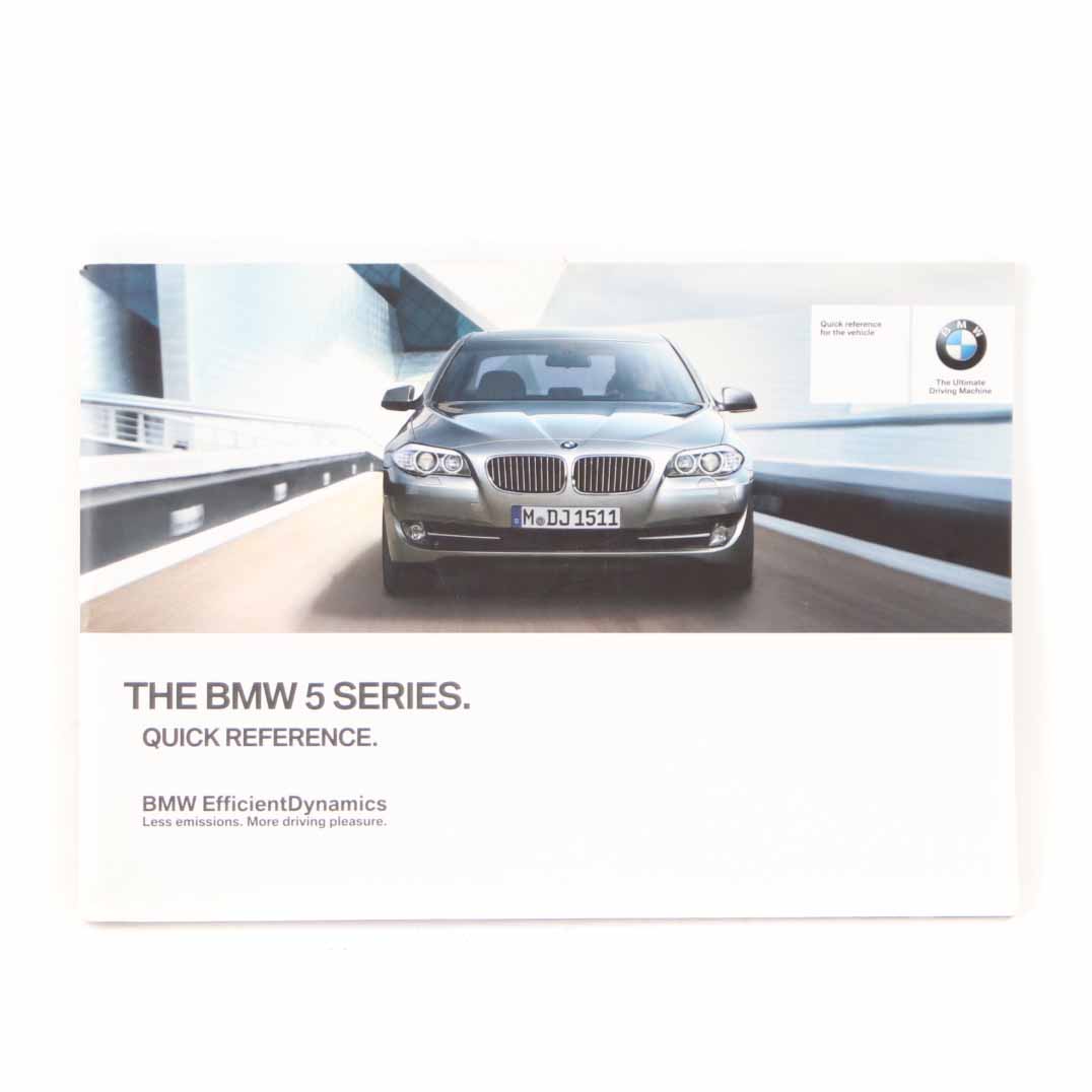 BMW F10 Owner's Handbook Instructions Pouch Case Wallet Set 2607882