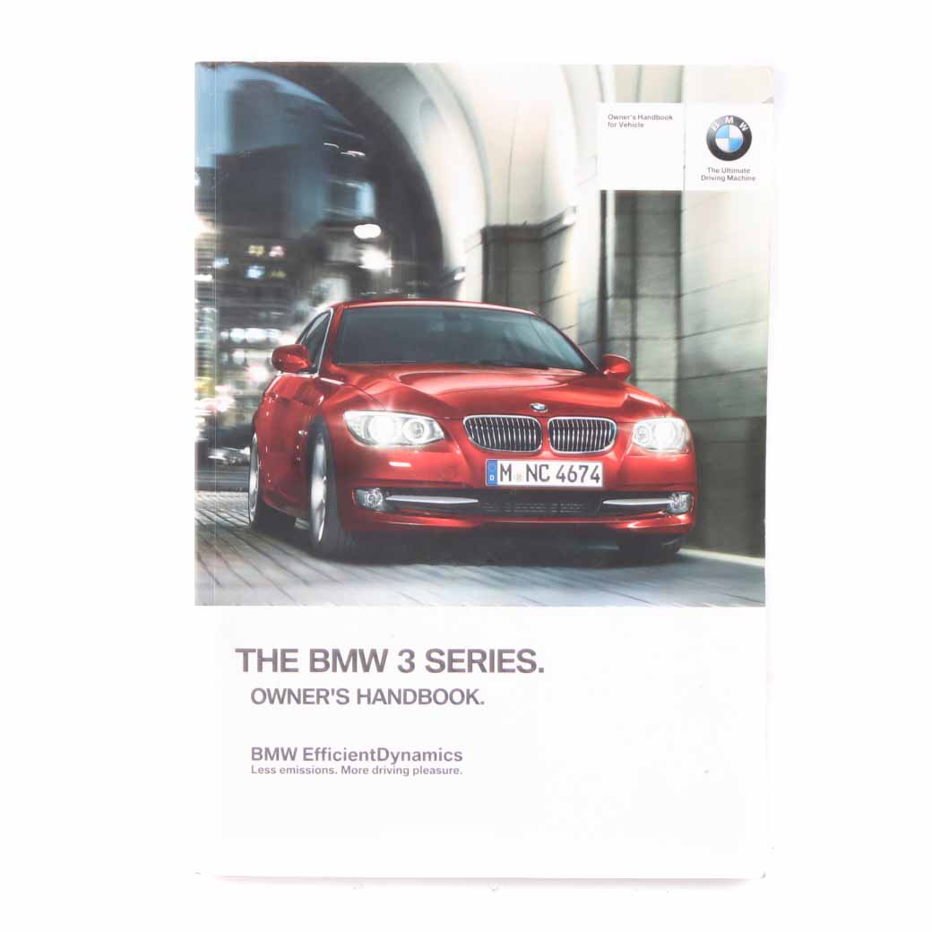 BMW E92 LCI Service Booklet Owner's Handbook Pouch Case Wallet Set