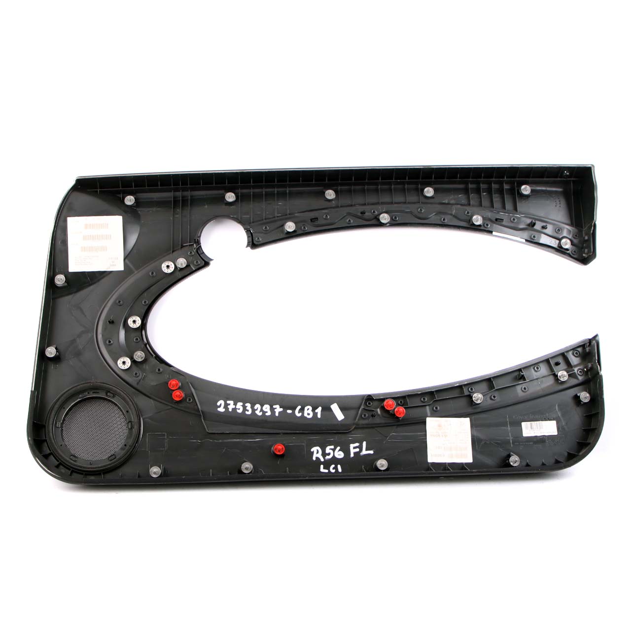 Mini Cooper One R55 R56 Door Card Trim Panel Left N/S Black / Silver / Chrome