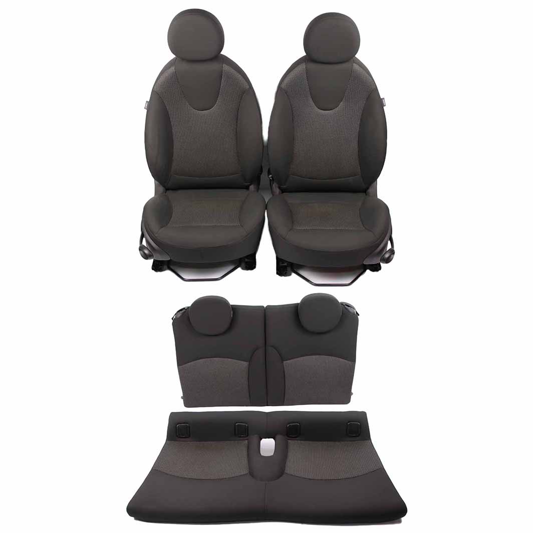 Seats Mini R57 Cooper Cloth Fabric Interior Set Front Rear Seat Carbon Black