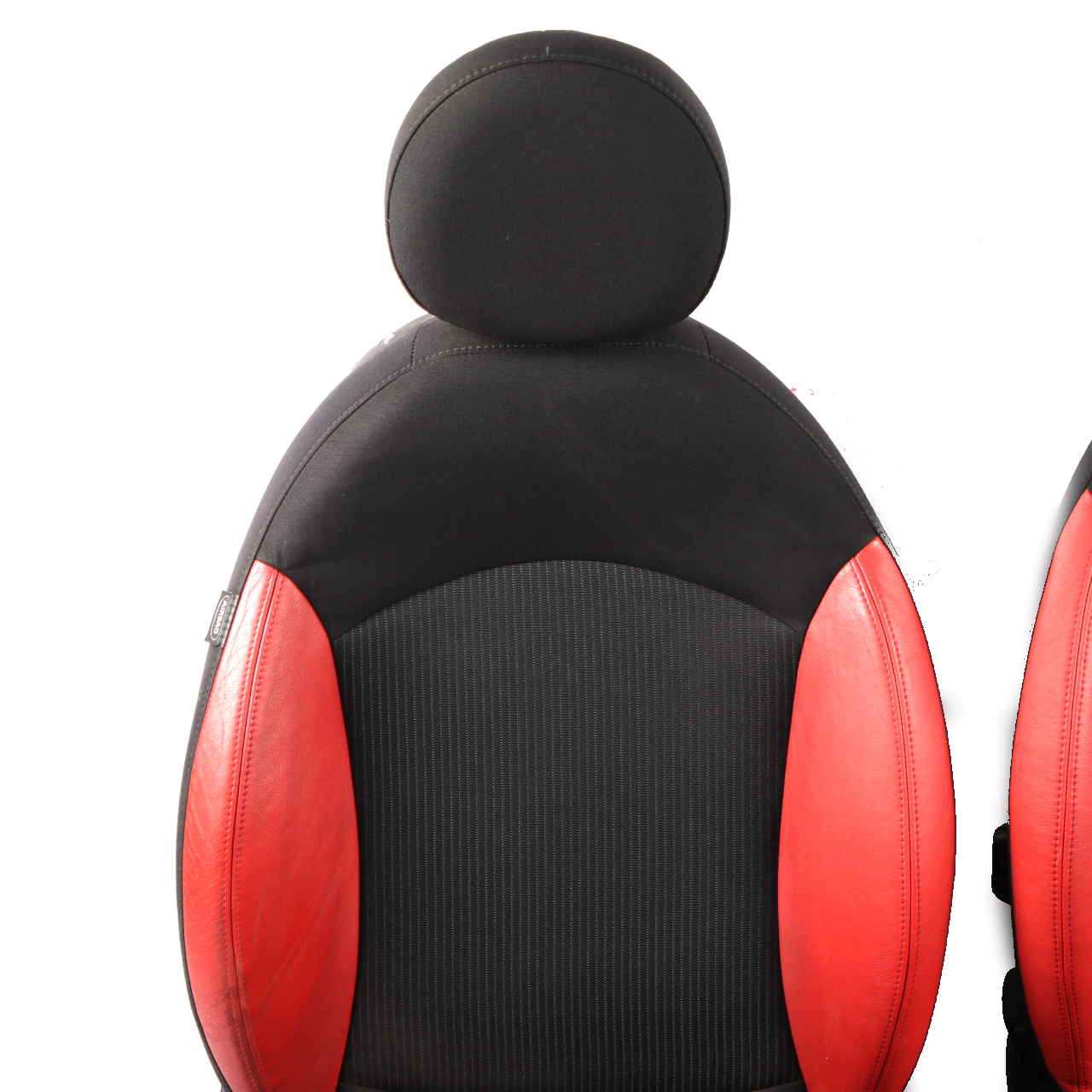 Seats Mini Cooper R56 Sport Fabric Cloth / Red Leather Front Rear Seat Set 