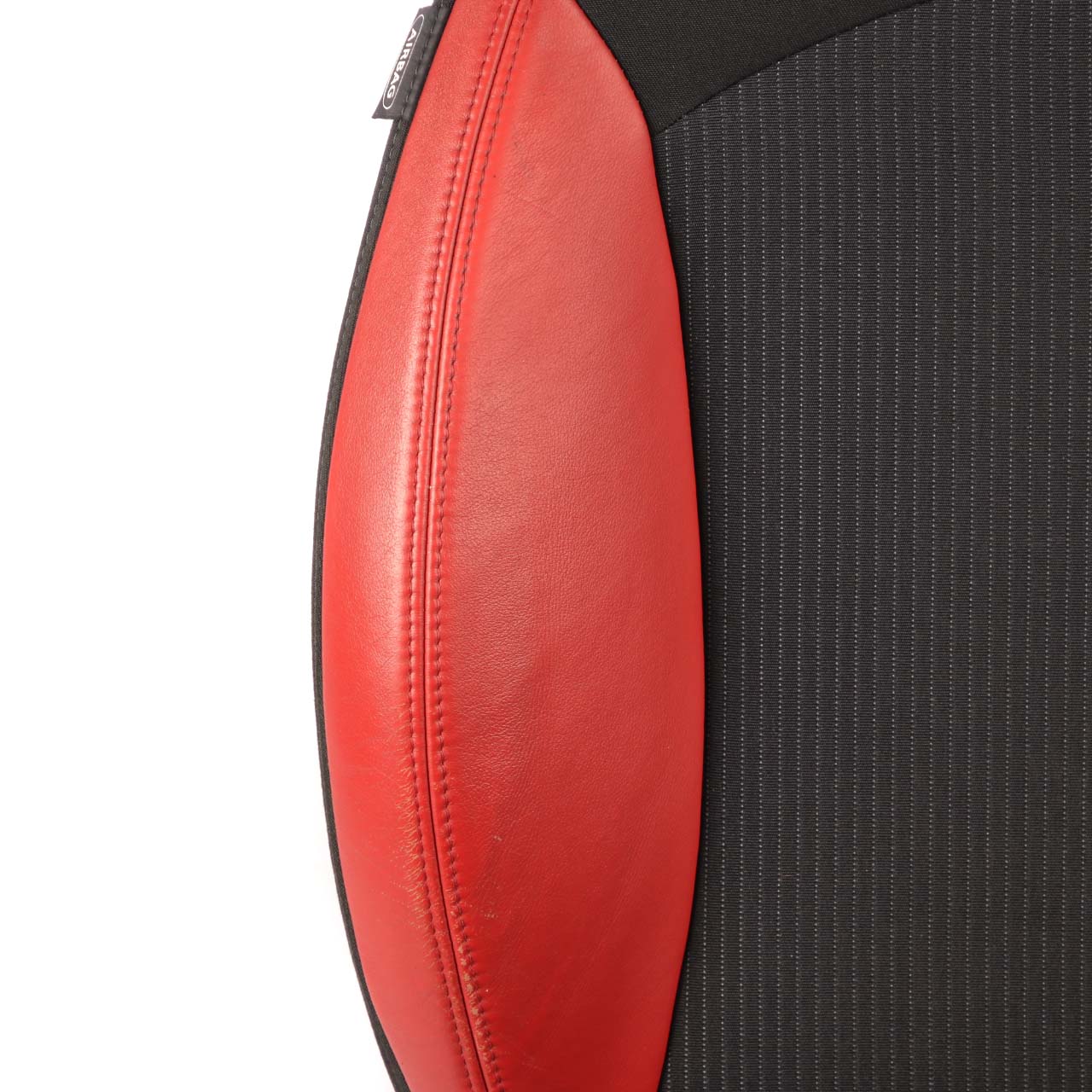 Mini Cooper One R55 R56 Sport Fabric Cloth / Red Leather Front Right O/S Seat