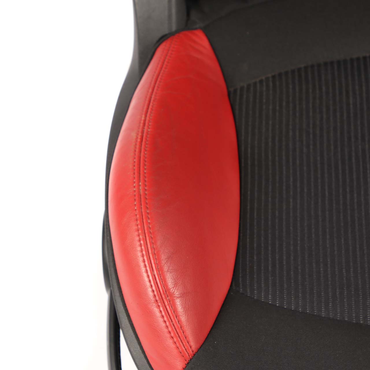 Mini Cooper One R55 R56 Sport Fabric Cloth / Red Leather Front Right O/S Seat