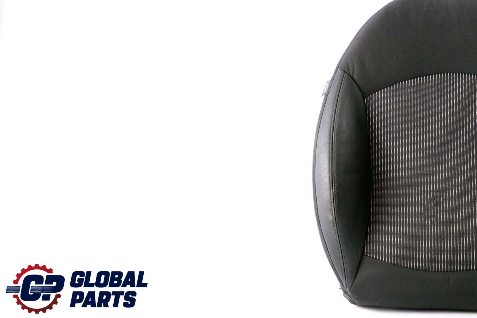 BMW Mini R55 R56 Front Right O/S Sport Seat Backrest Half Leather Fabric Black