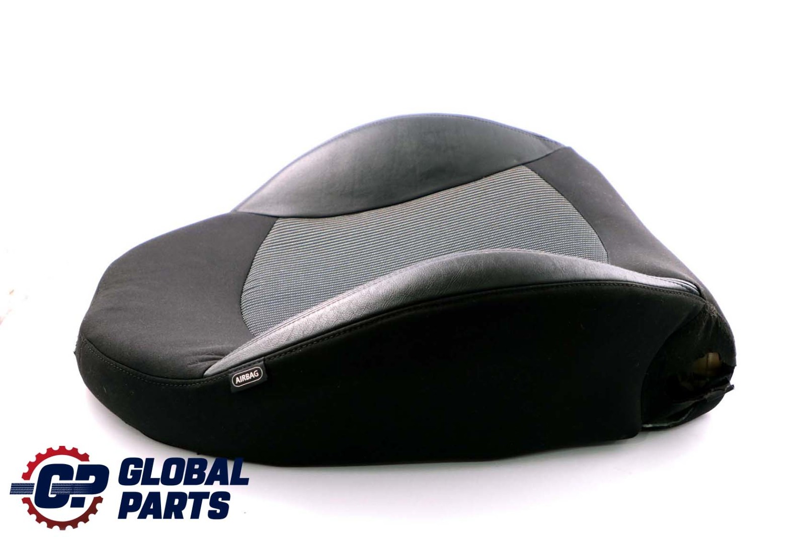 BMW Mini R55 R56 Front Right O/S Sport Seat Backrest Half Leather Fabric Black