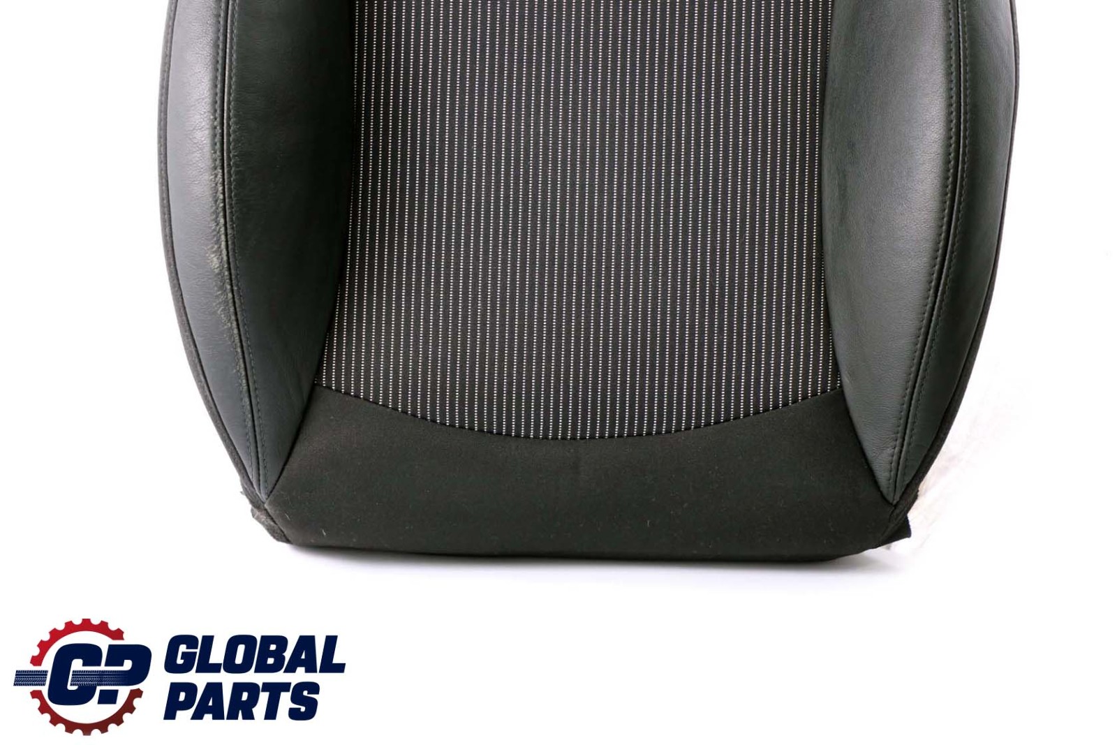 BMW Mini R55 R56 Front Right O/S Sport Seat Backrest Half Leather Fabric Black