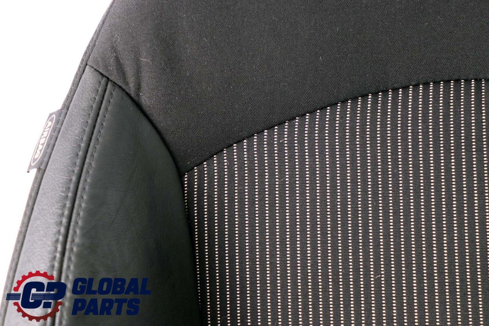 BMW Mini R55 R56 Front Right O/S Sport Seat Backrest Half Leather Fabric Black