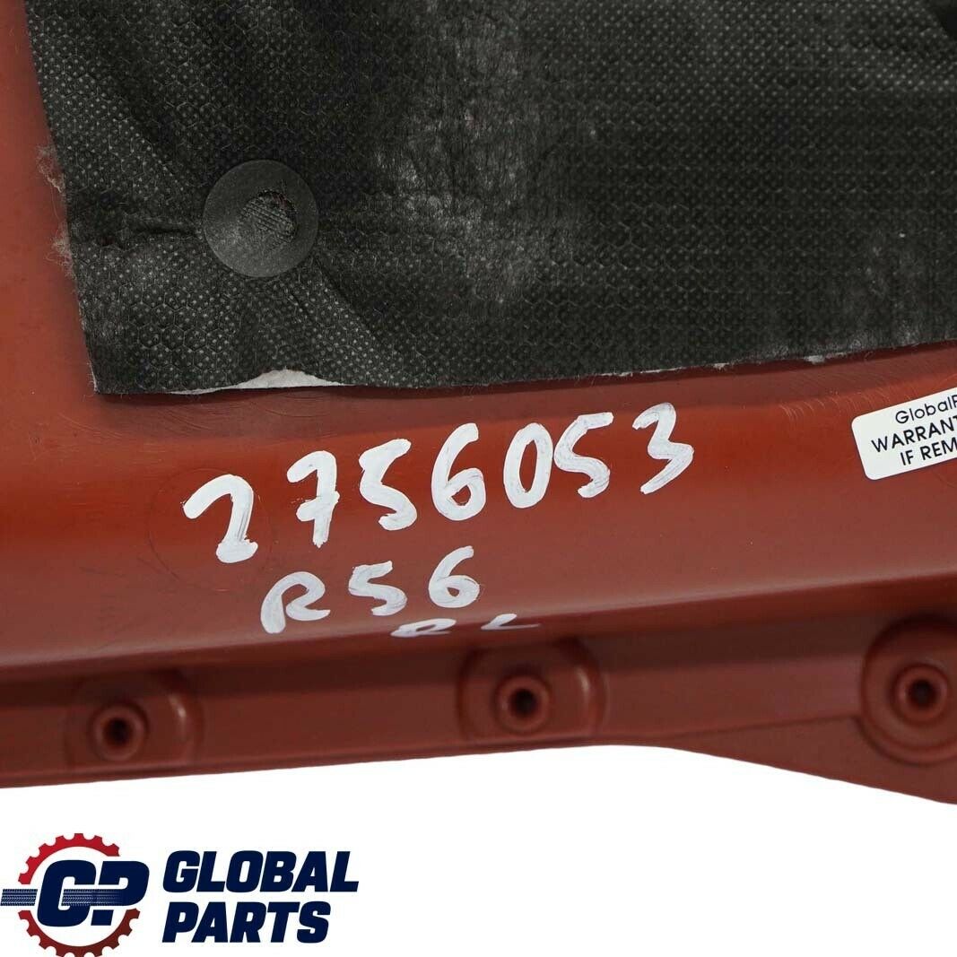 Mini Cooper One R56 Lateral Interior Trim Panel Quarter Rear Left N/S Red