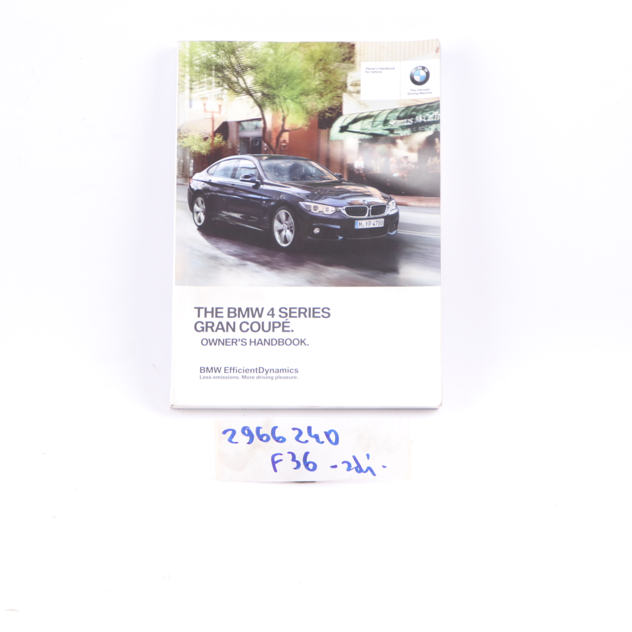 BMW F36 Owner's Handbook Instruction Manual Gran Coupe 2966240