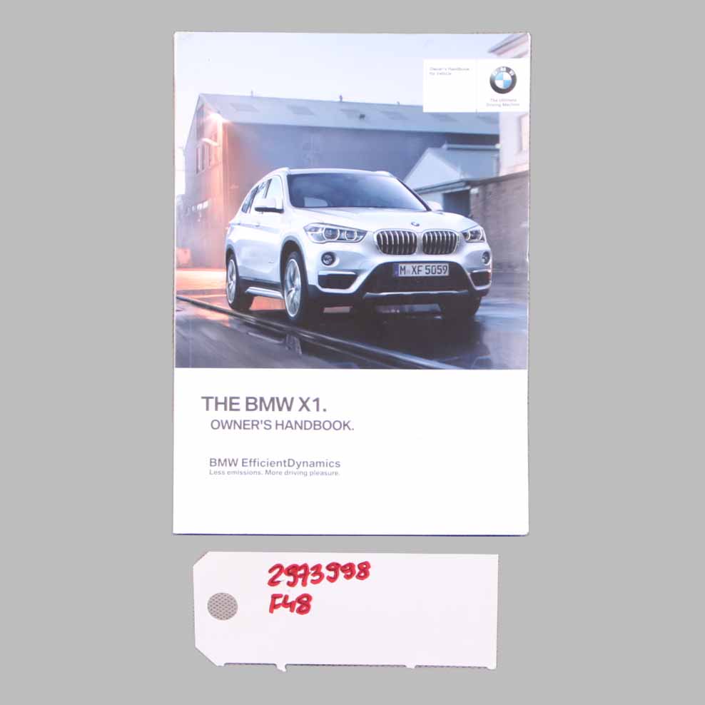 BMW X1 F48 Owner's Handbook Booklet Instructions Book 2973998