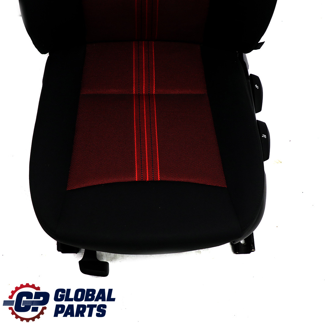 BMW X1 E84 Front Left N/S Seat Cloth Fabric Anthracite Median Vermilion Rot Red