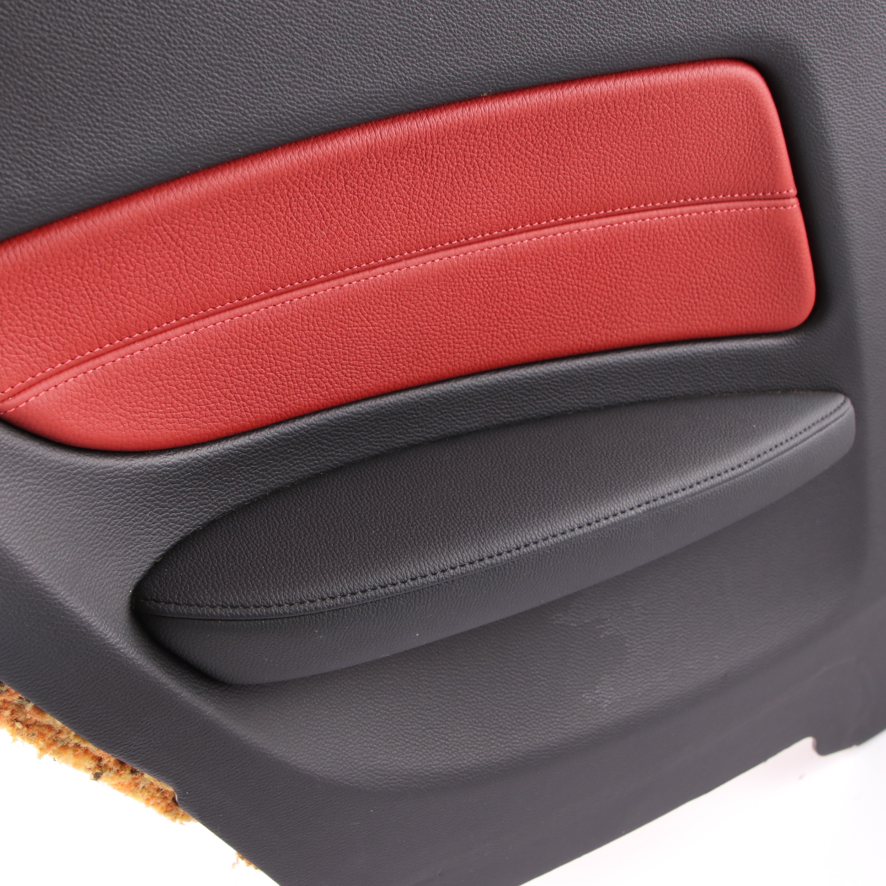 BMW E82 Lateral Trim Panel Rear Left N/S Leather Boston Coral Red 2997487