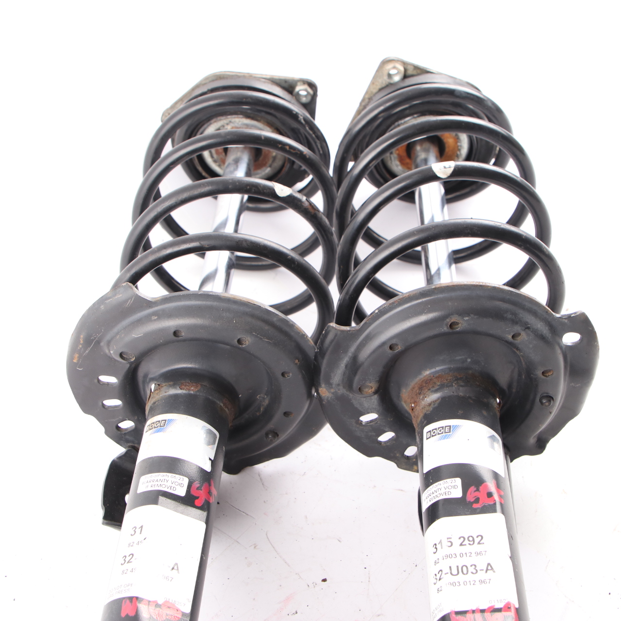 Mercedes W169 Spring Strut Sachs Rear Left Right Shock Absorber Set 315 292