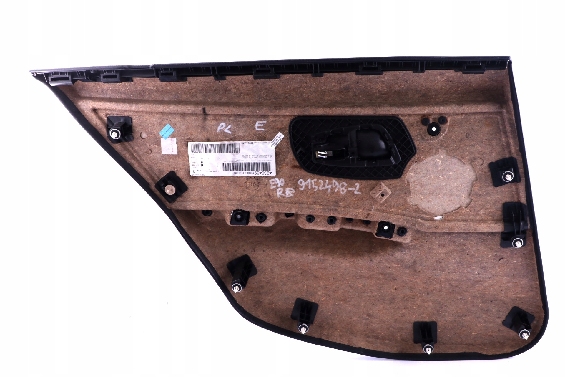 BMW 3 Series E90 1 M Sport Alcantara Rear Right O/S Door Card Blue Shadow