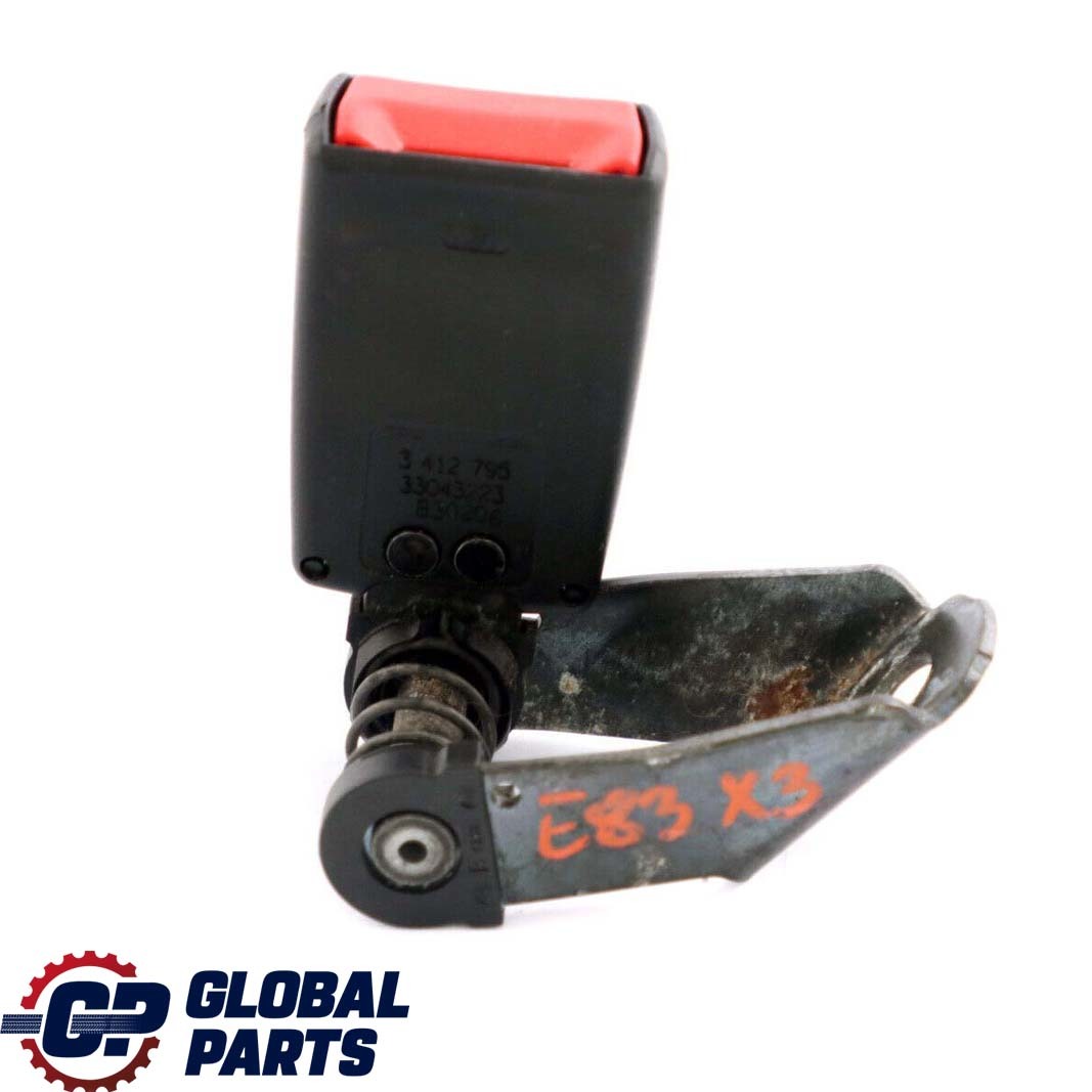 BMW X3 Series E83 Rear Seat Left Lower Belt Buckle N/S 3412795