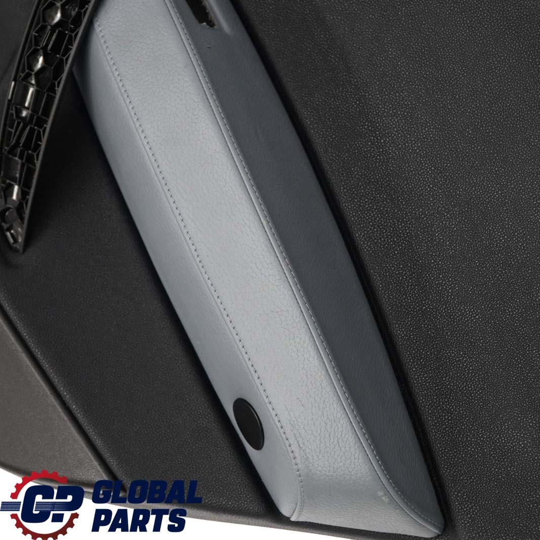 BMW X3 Series E83 Rear Right O/S Door Card Lining Leather Black Grey Blue