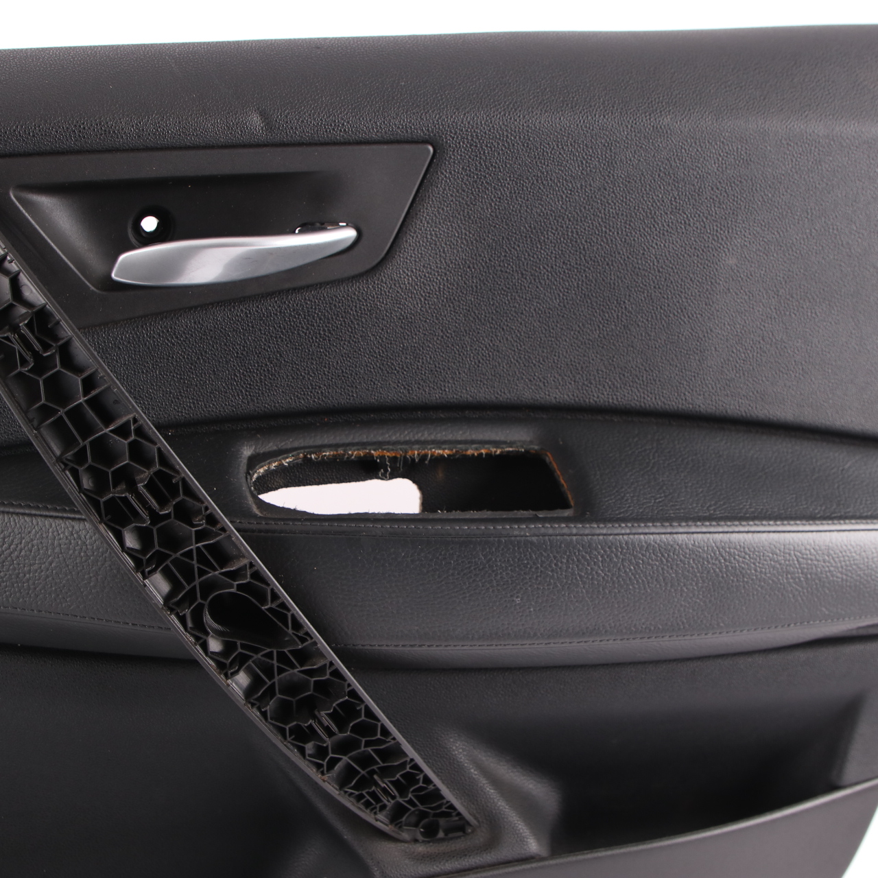 BMW E83 Front Right Door Card Panel Lining Trim Leather Black 3418838